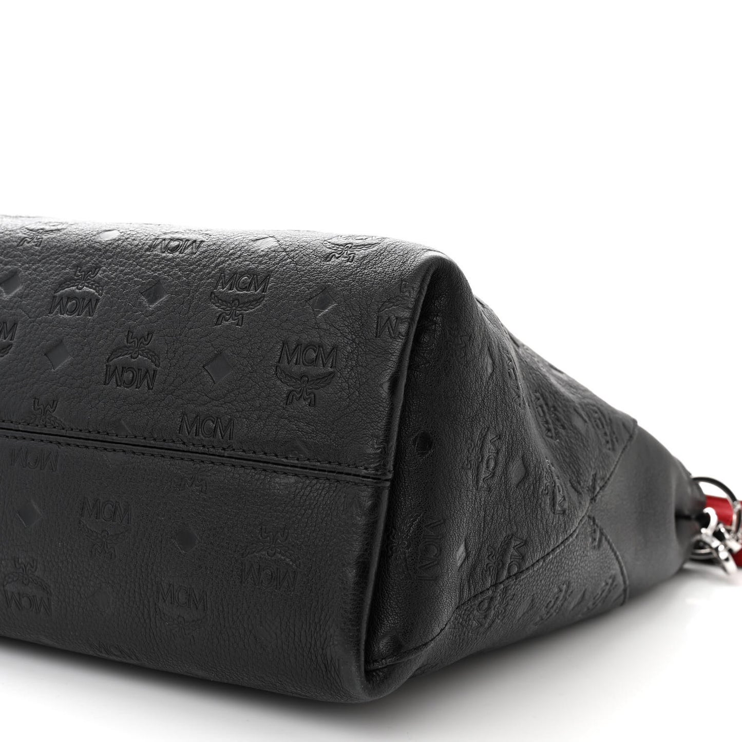 Calfskin Ottomar Monogram Large Klara Hobo Black Red