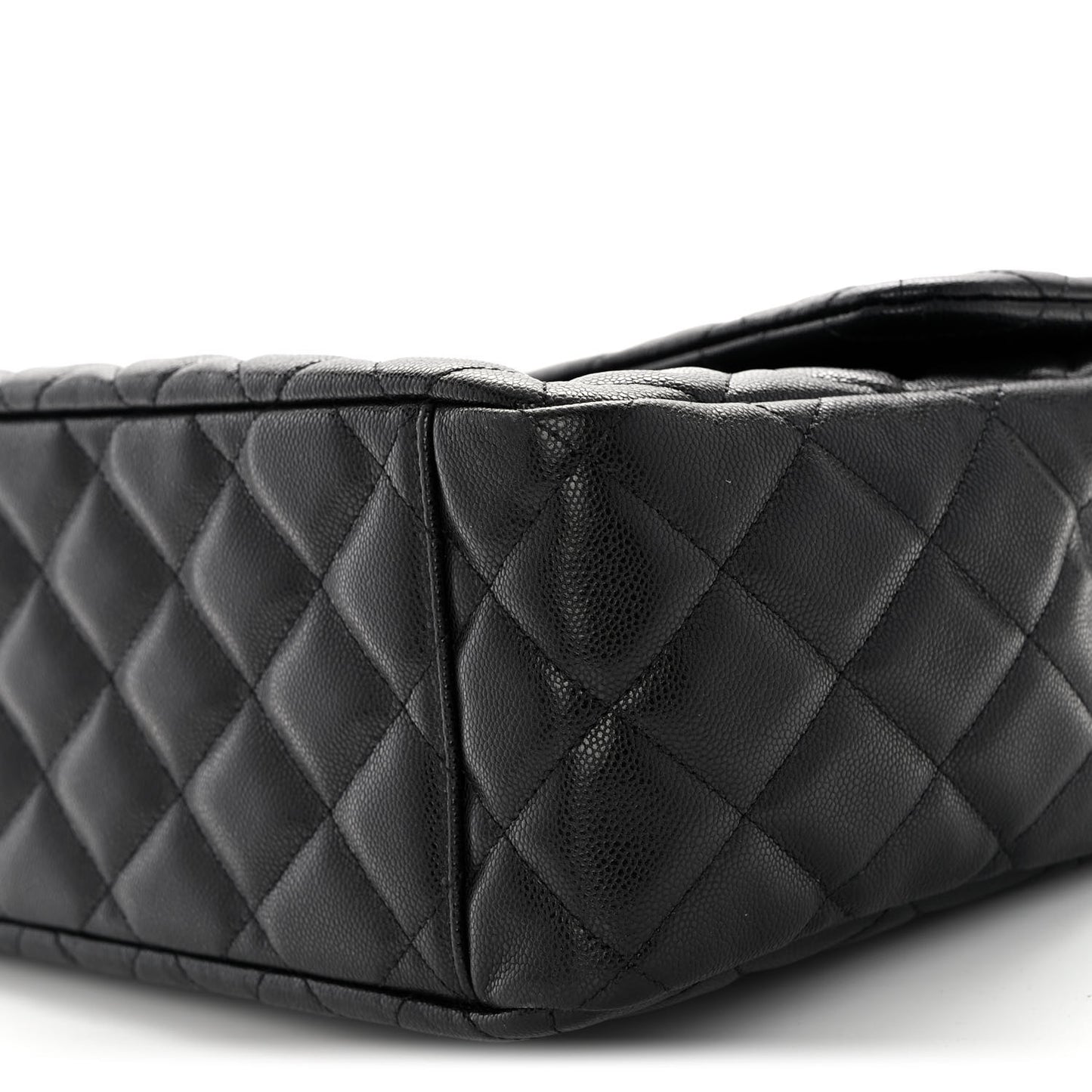 Caviar Quilted XXL Travel Flap Bag Black