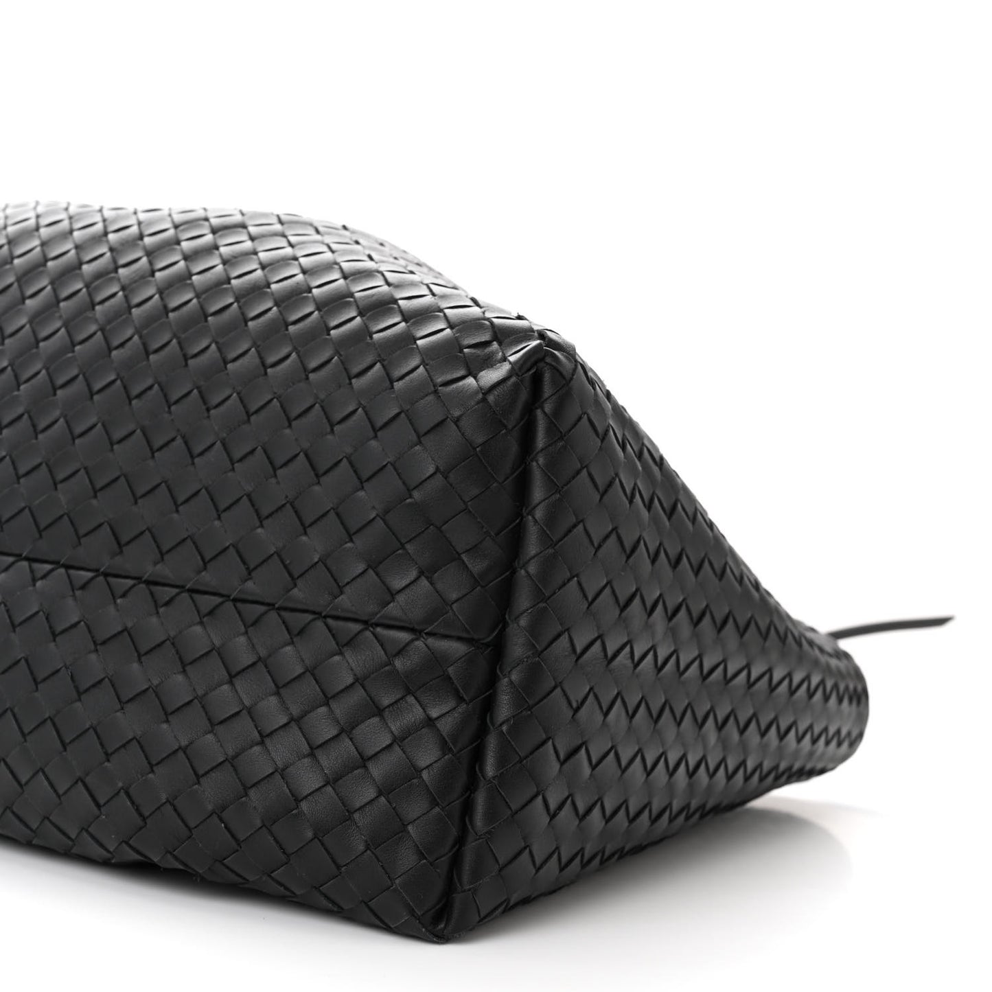 Calfskin Intrecciato Pinacoteca Reversible Tote Black Fondant