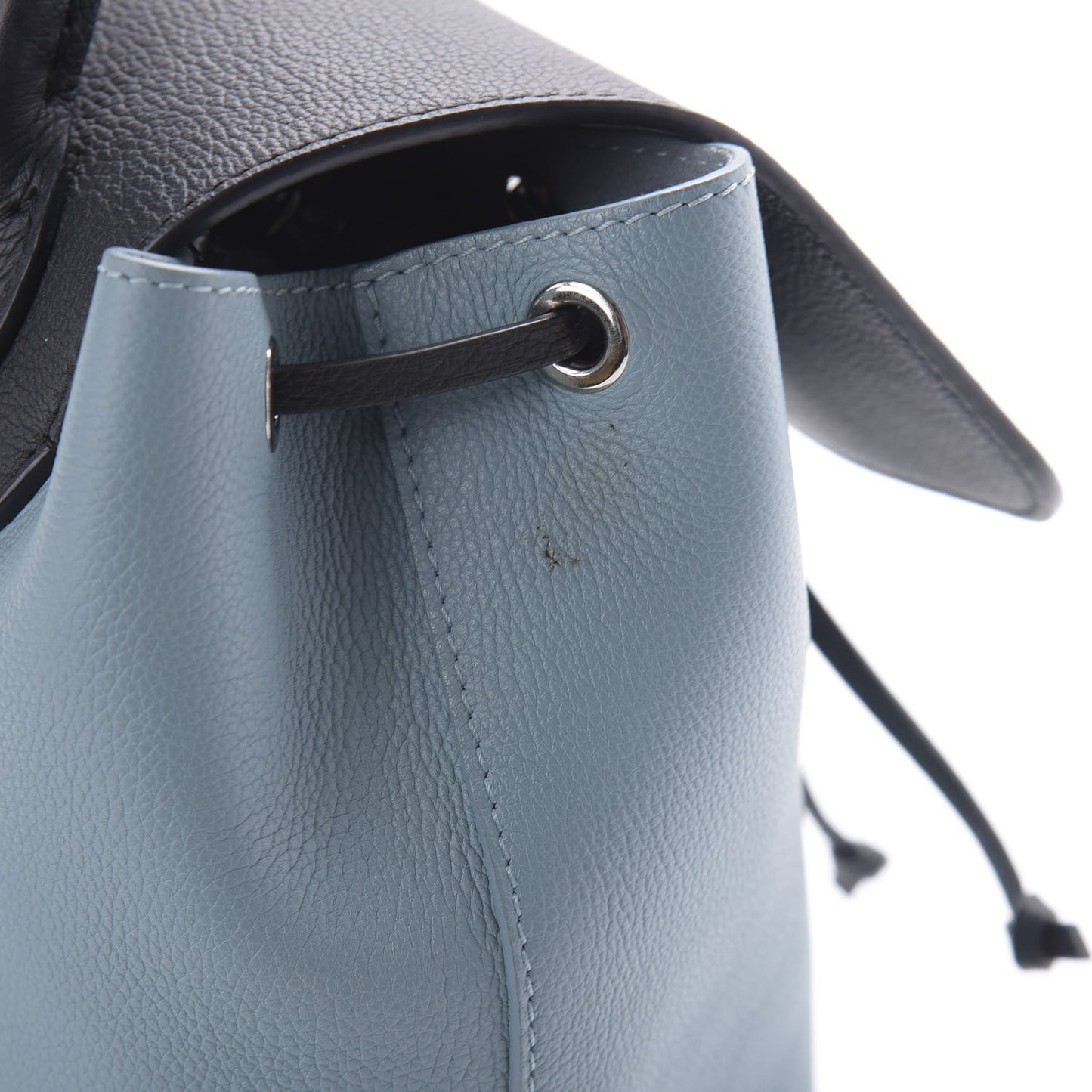 Calfskin Lockme Backpack Sky