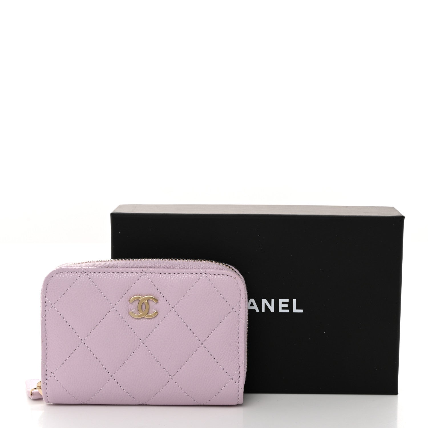 Chanel Caviar Quilted Zip Coin Purse Light Pink 8 of 8