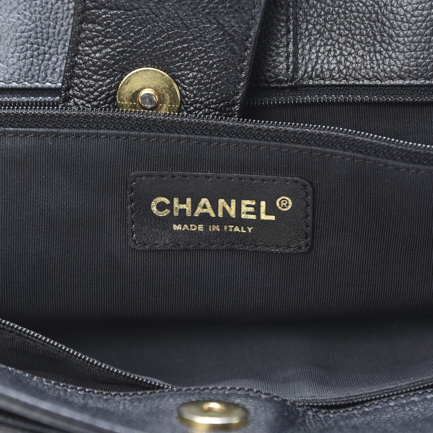 Calfskin Cerf Executive Shopper Tote Black