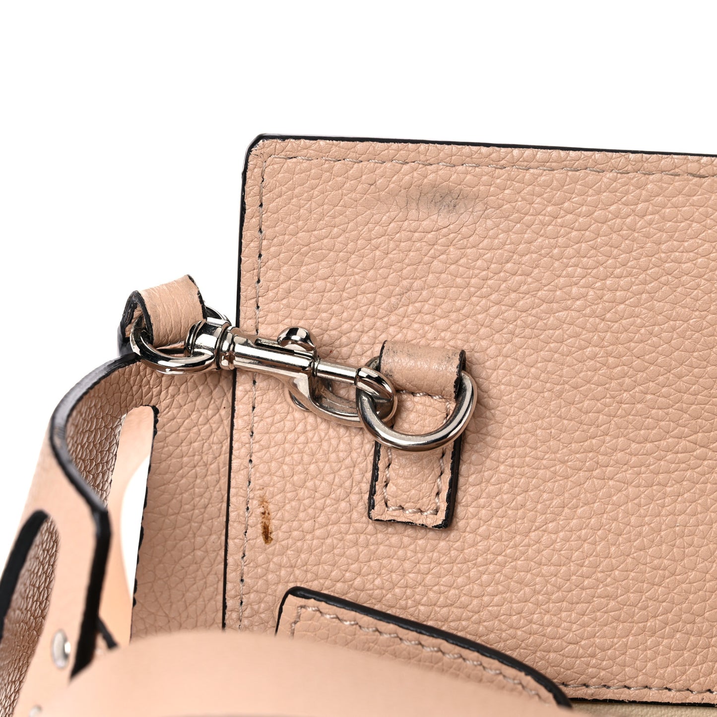 Grained Calfskin Small Horizon Satchel Powder