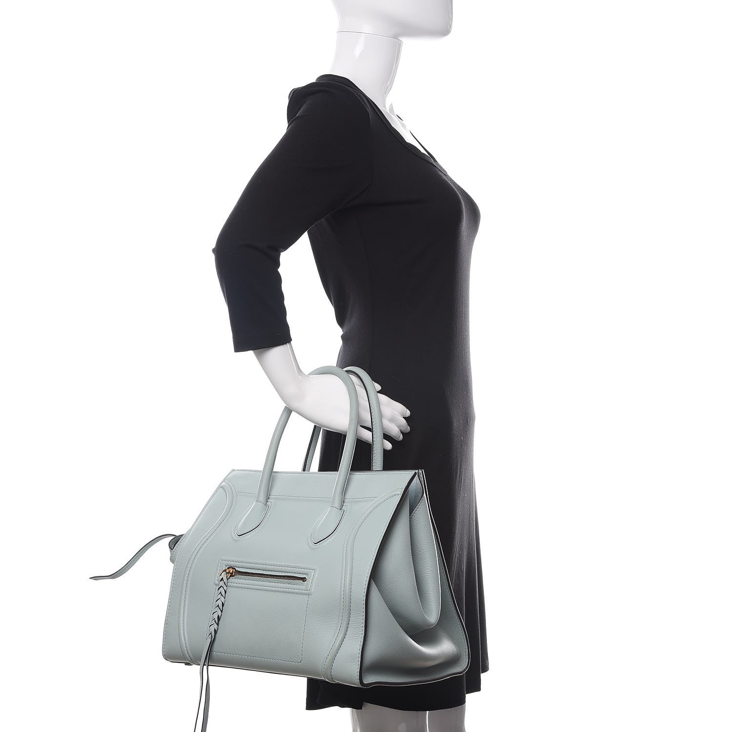 Celine Supple Calfskin Medium Phantom Luggage Jade 2 of 12