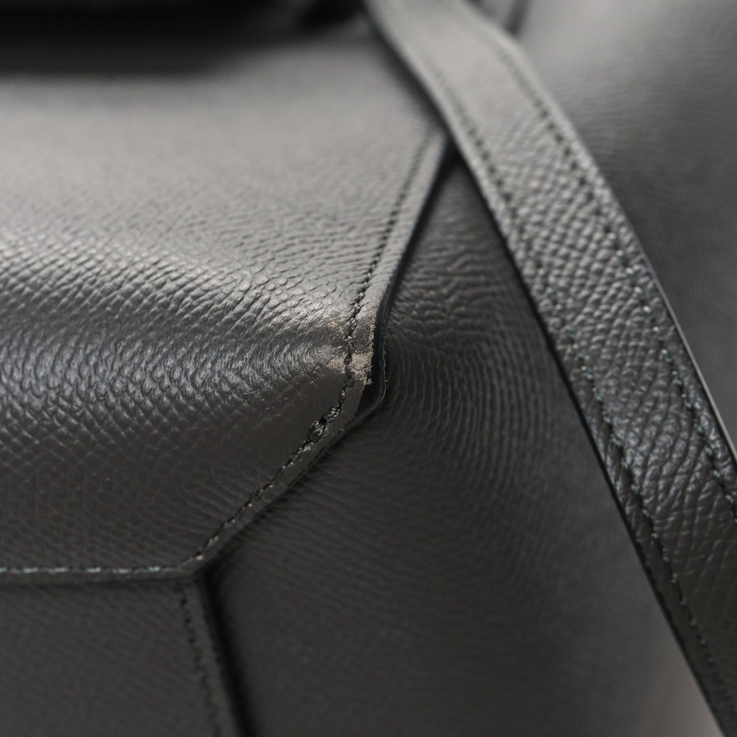Grained Calfskin Micro Belt Bag Grey