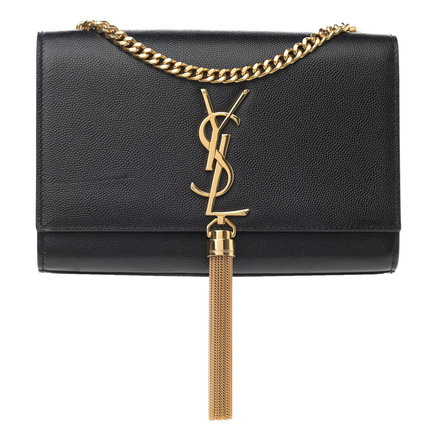 Grain De Poudre Small Classic Monogram Kate Tassel Satchel Black