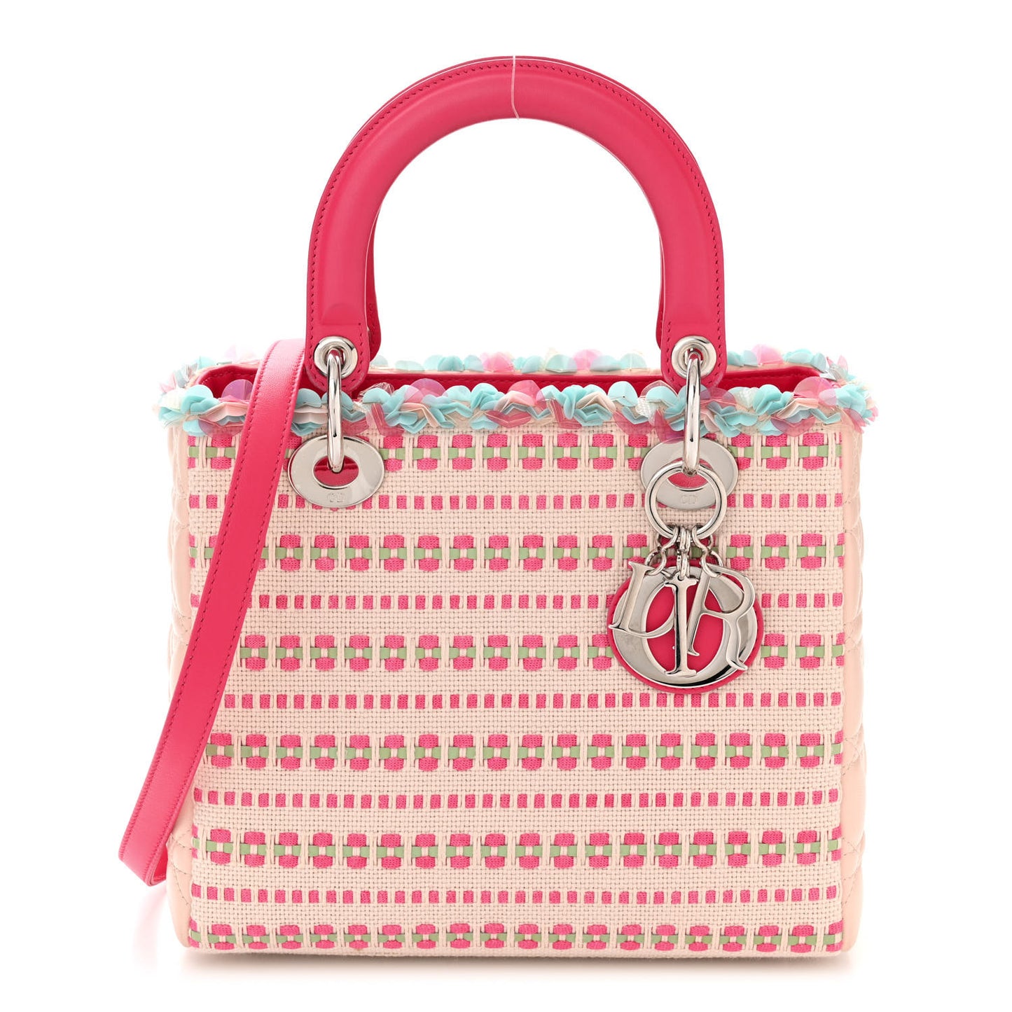 Tweed Sequin Medium Lady Dior Multicolor