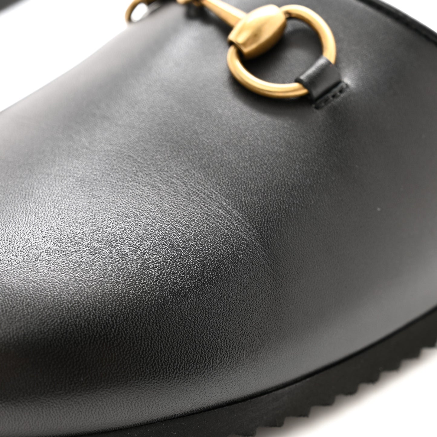 Jakarta Calfskin Womens Horsebit Slippers 40 Black