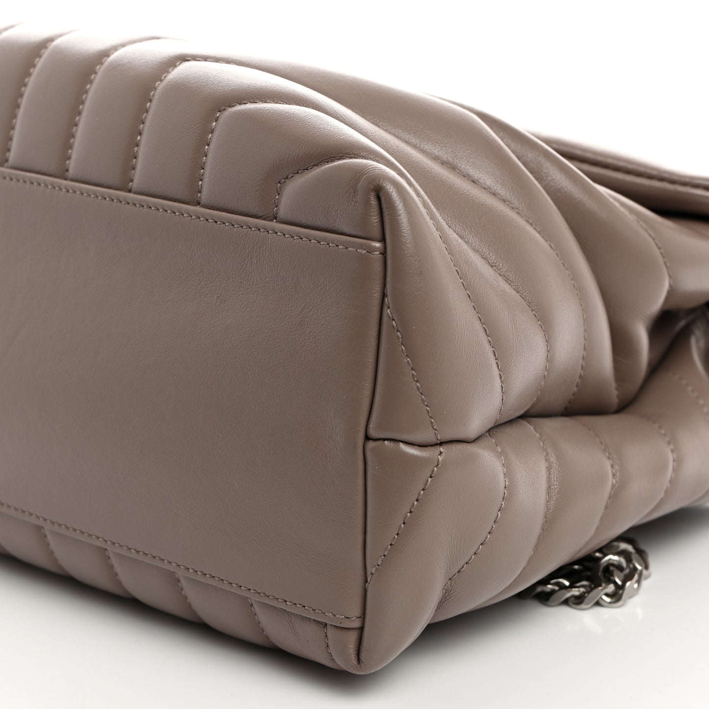Calfskin Y Quilted Monogram Medium Loulou Chain Satchel Mink