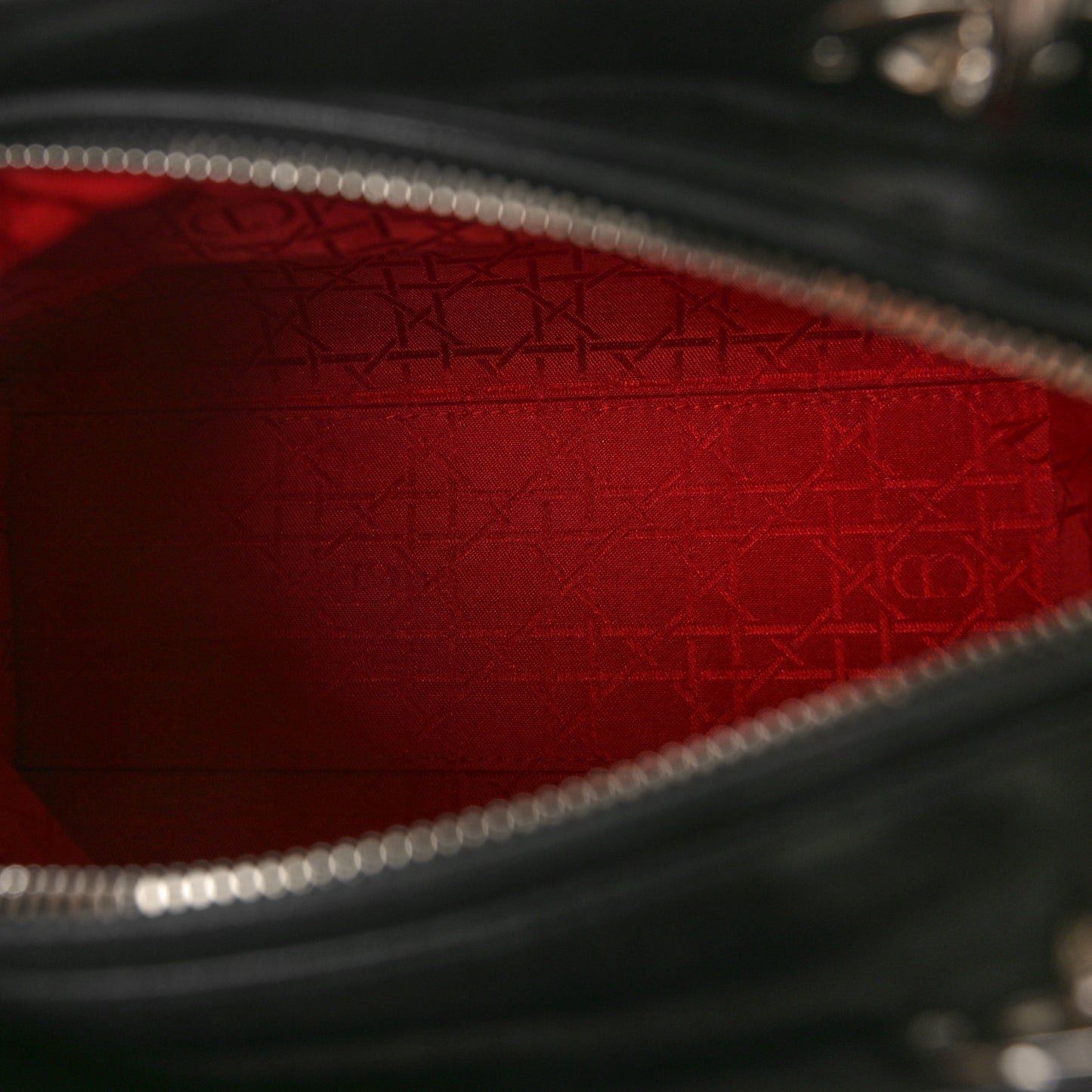 Lambskin Cannage Medium Lady Dior Black