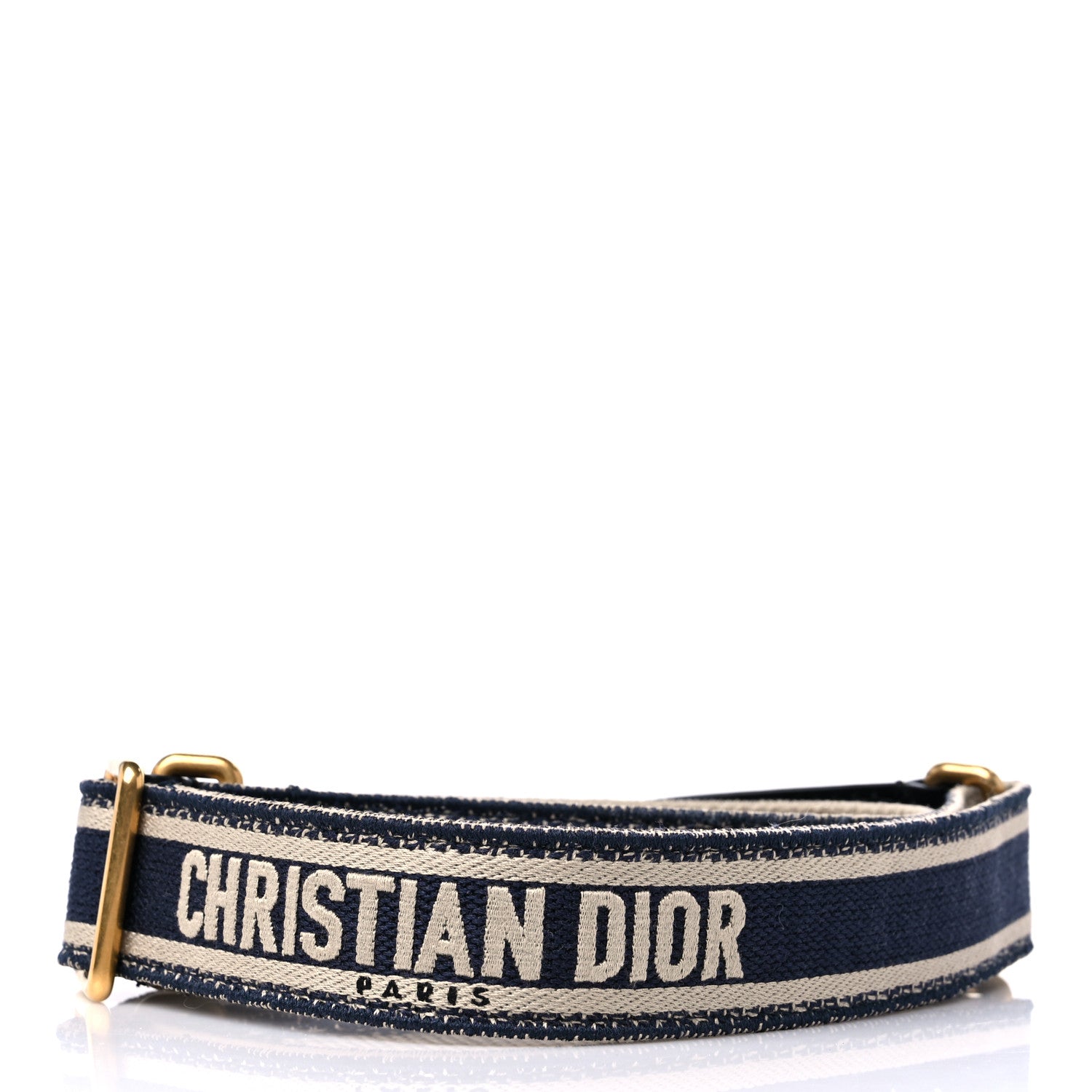 Christian Dior Canvas Embroidered Adjustable Shoulder Strap Black 2 of 6