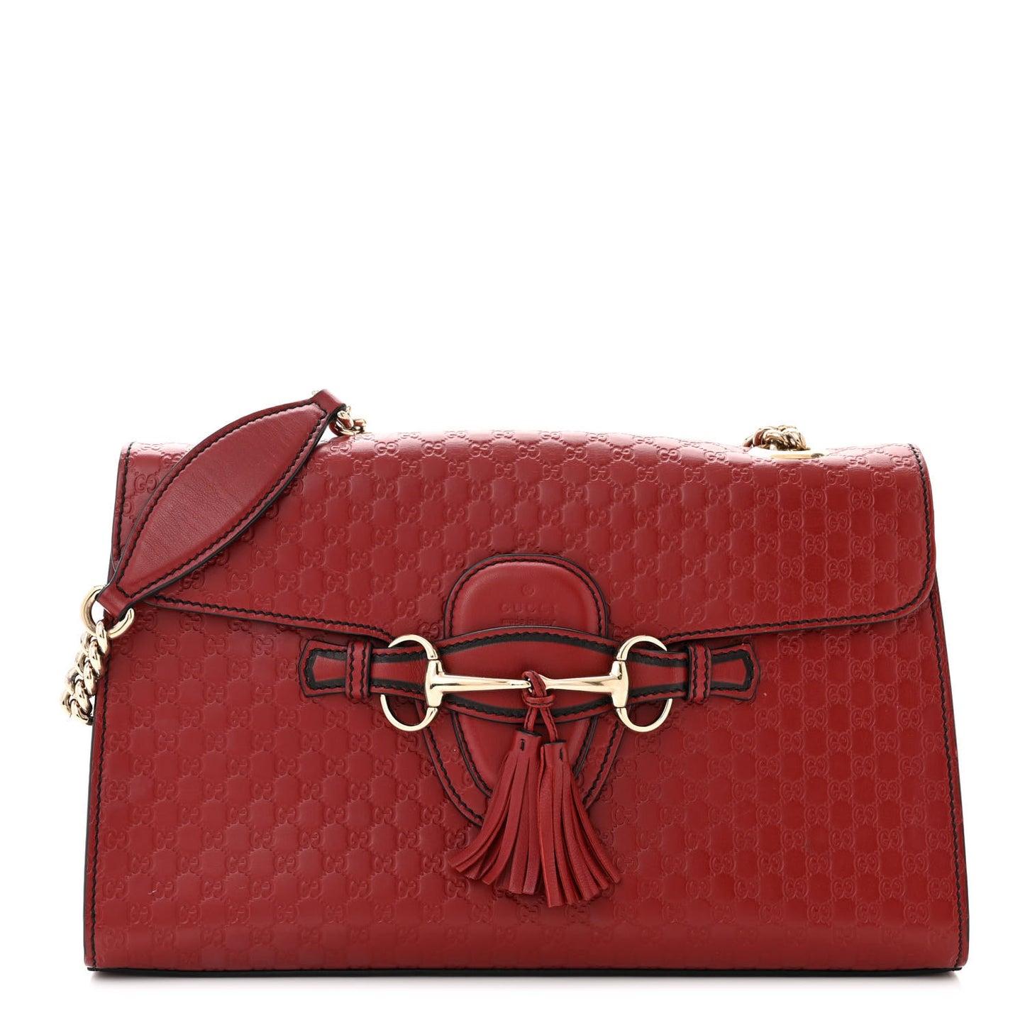 Microguccissima Medium Emily Chain Shoulder Bag Red