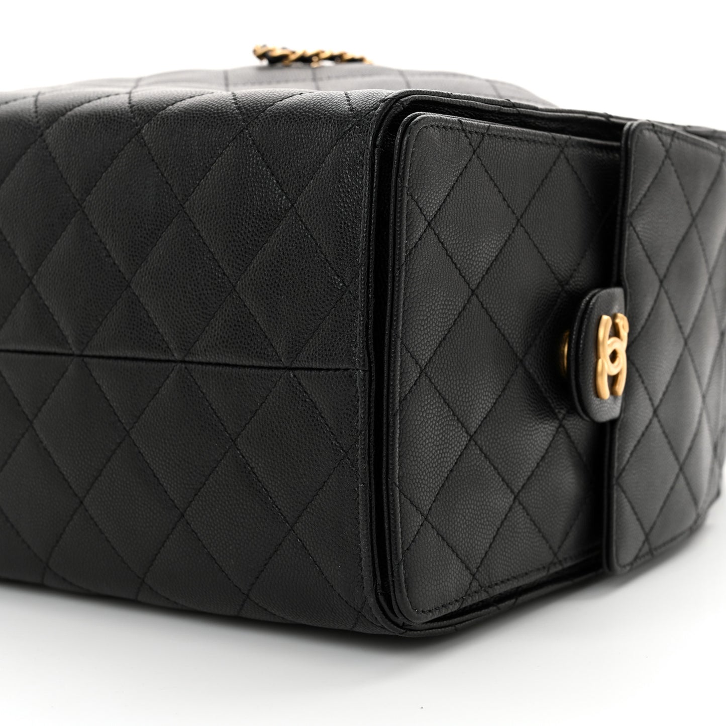 Caviar Quilted Medium Chanel 25 Handbag Black