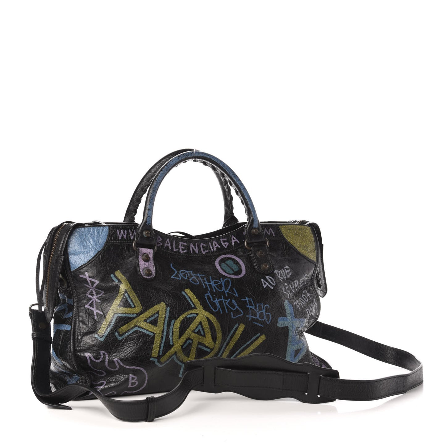 Agneau Graffiti All Over Classic Hardware City Black Multicolor