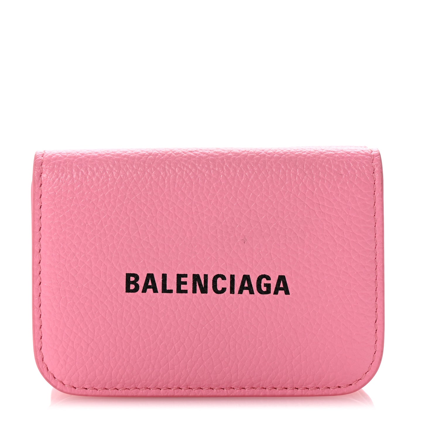 Calfskin Logo Everyday Mini Wallet Pink