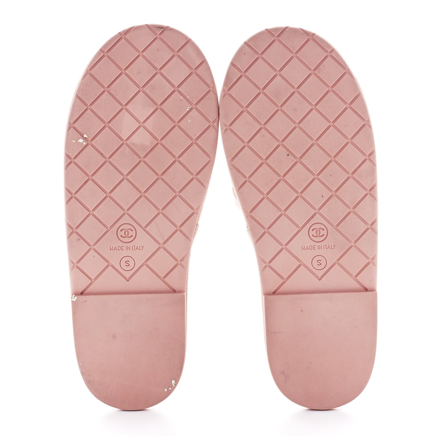 Lambskin CC Flat Mules S Light Pink