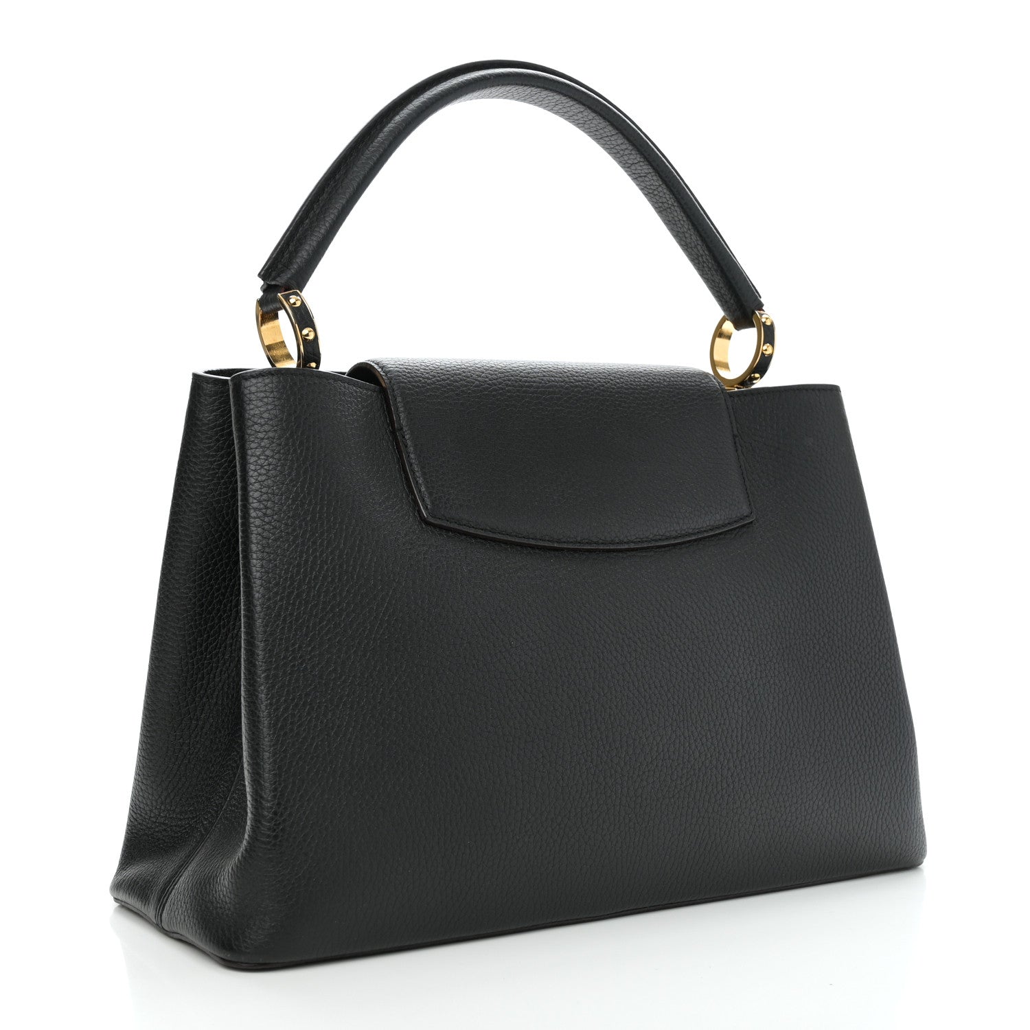 Louis Vuitton Taurillon Capucines MM  Black Fuchsia 2 of 9