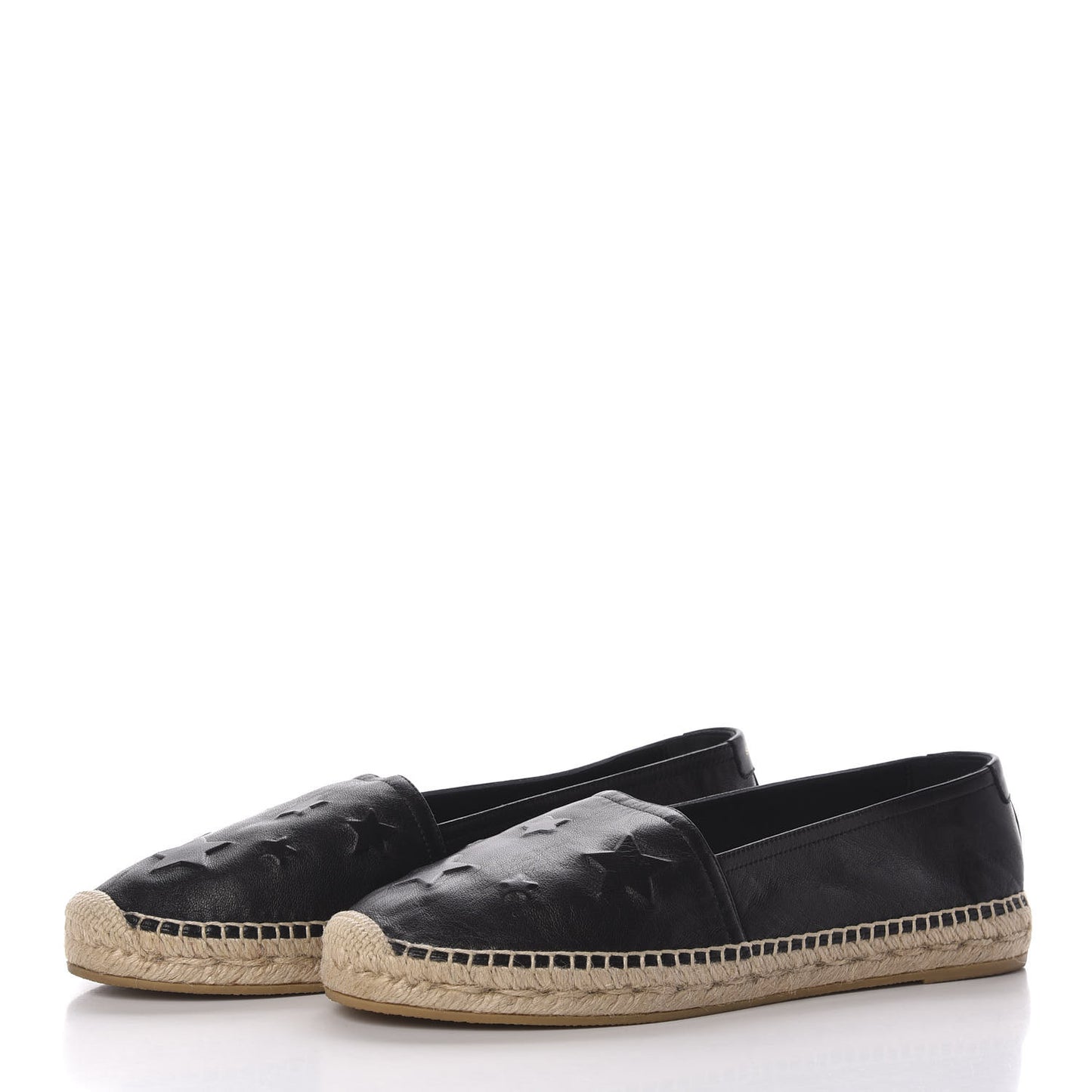 Nappa Embossed Stars Espadrilles 39 Black