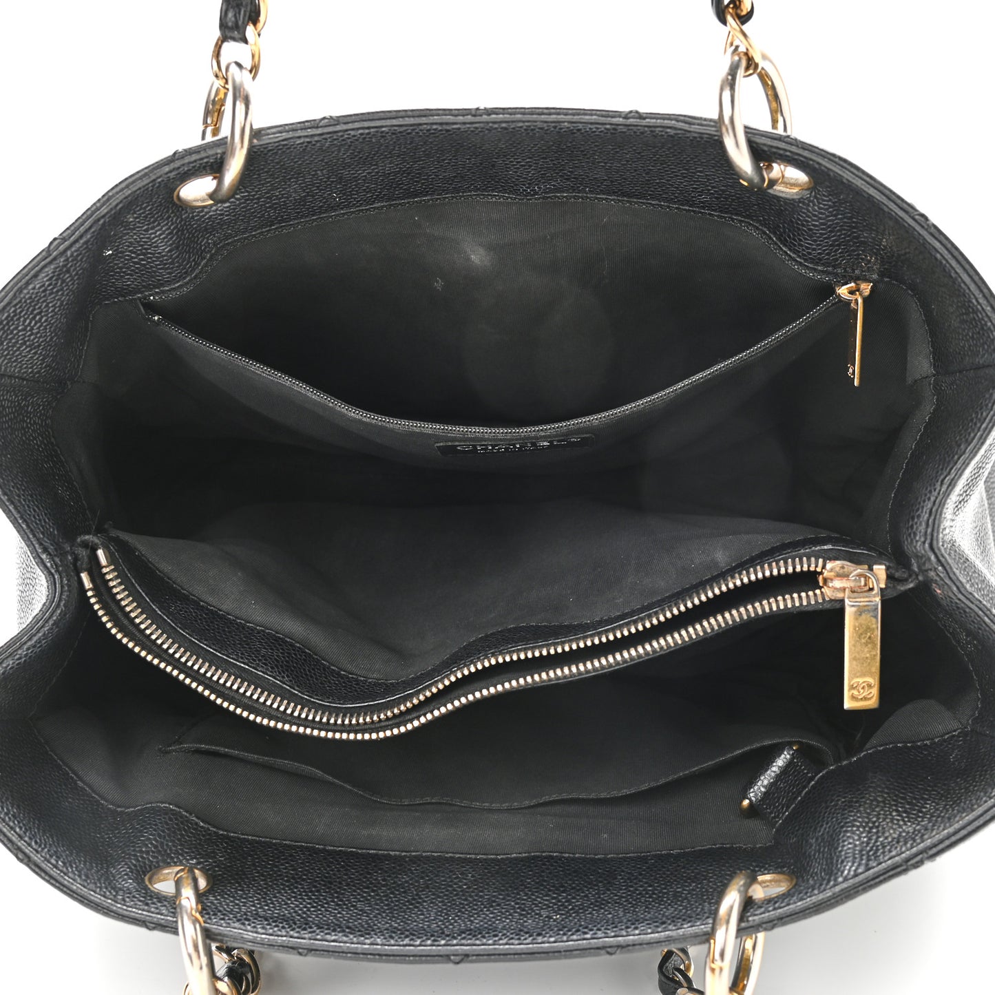 Caviar Quilted Grand Shopping Tote GST Black