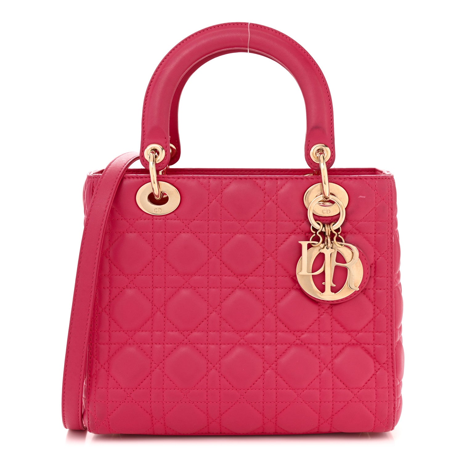 Christian Dior Lambskin Cannage Medium Lady Dior Pink 1 of 15