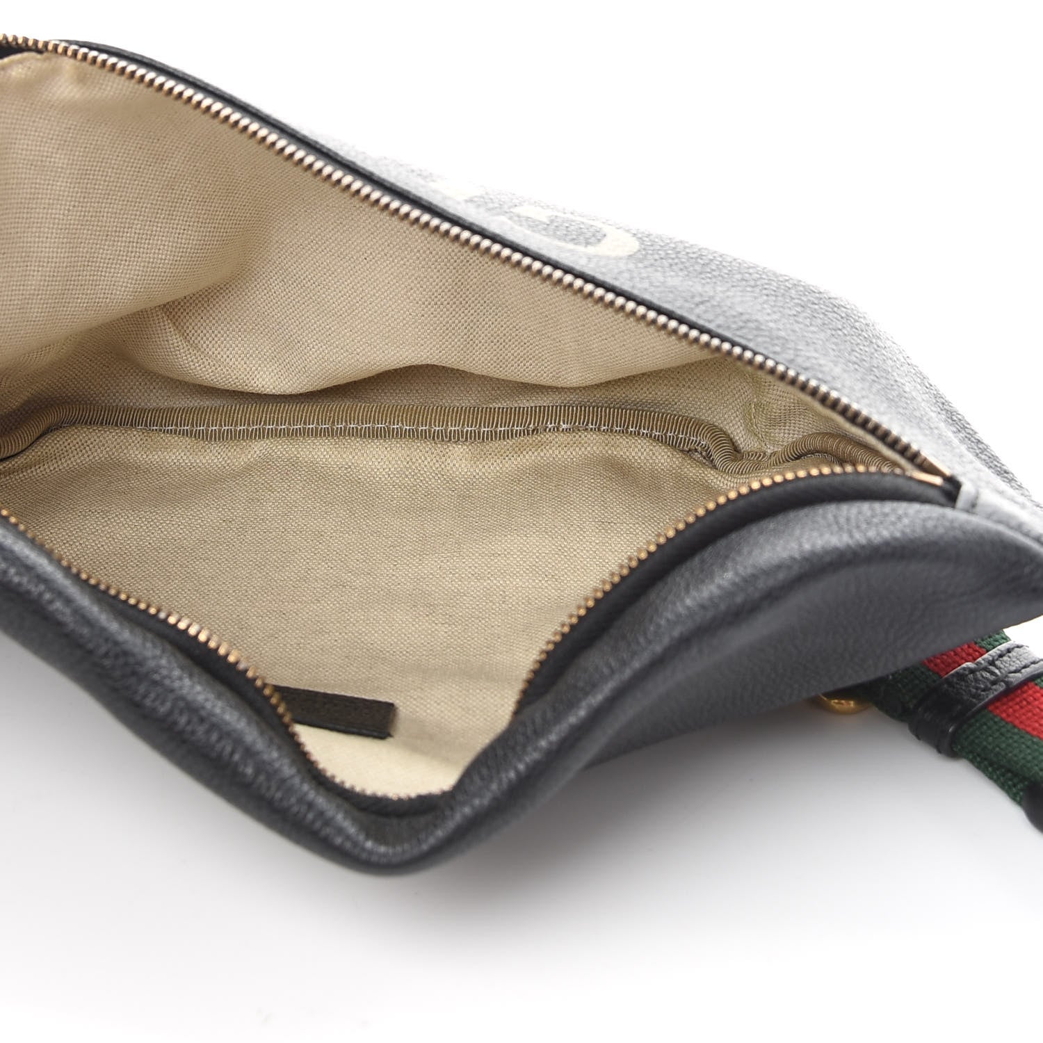 Gucci Grained Calfskin Logo Belt Bag Black 5 of 9