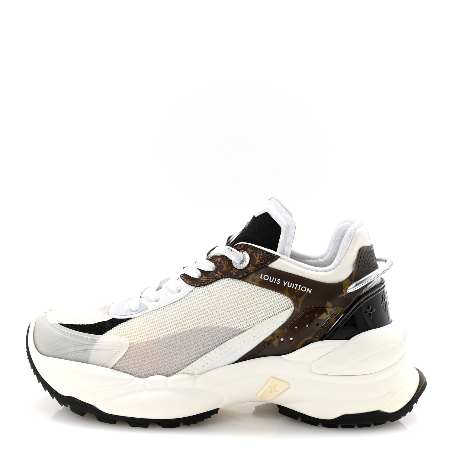 Louis Vuitton Monogram Calfskin Run 55 Sneakers 37 White 1797666