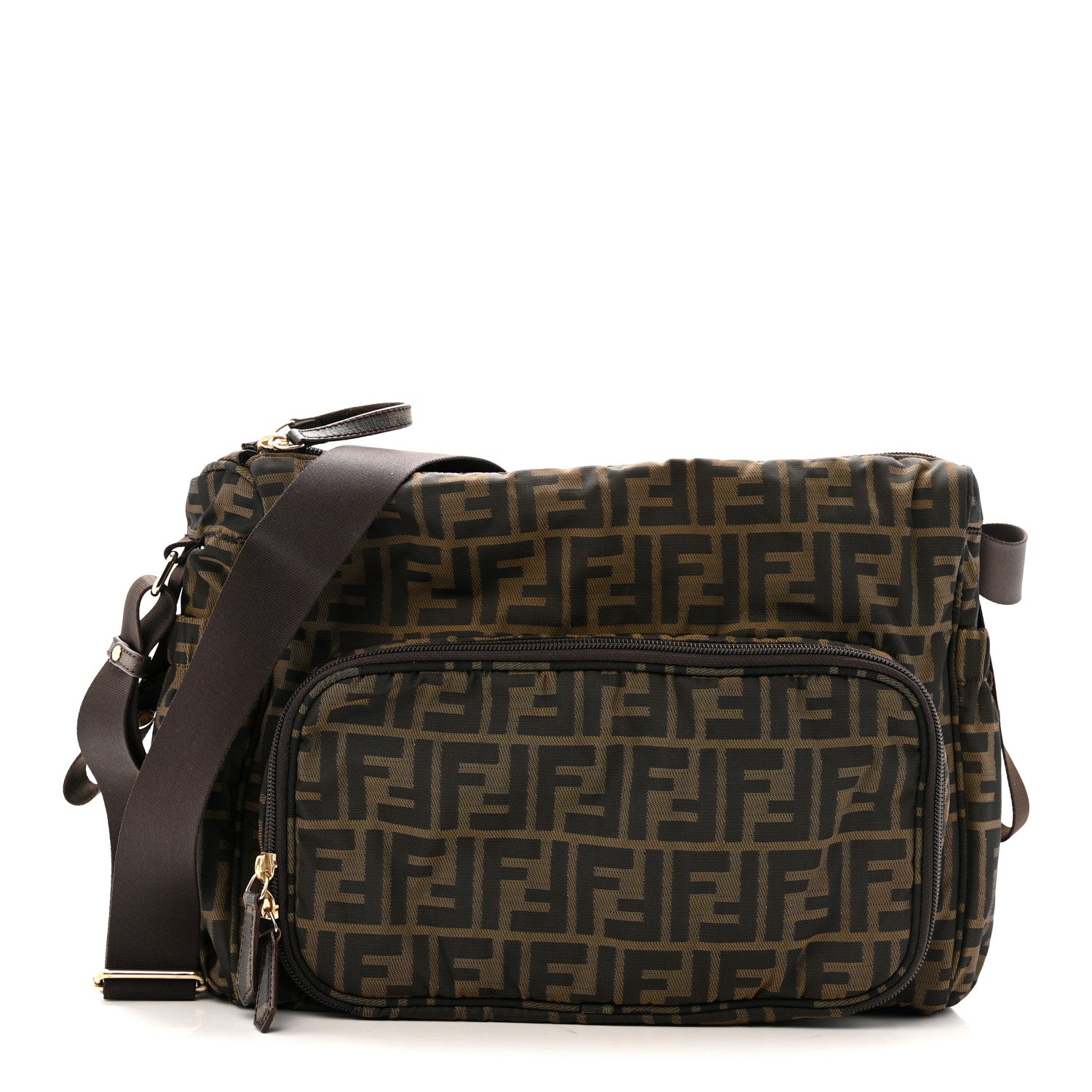 Fendi Nylon Zucca Diaper Bag Tobacco 1853375 – FASHIONPHILE
