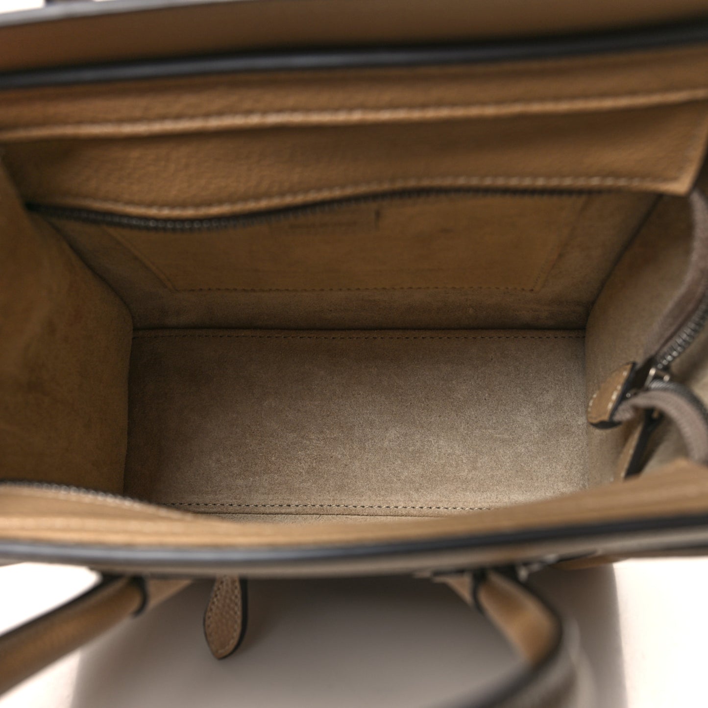 Drummed Calfskin Nano Luggage Dune