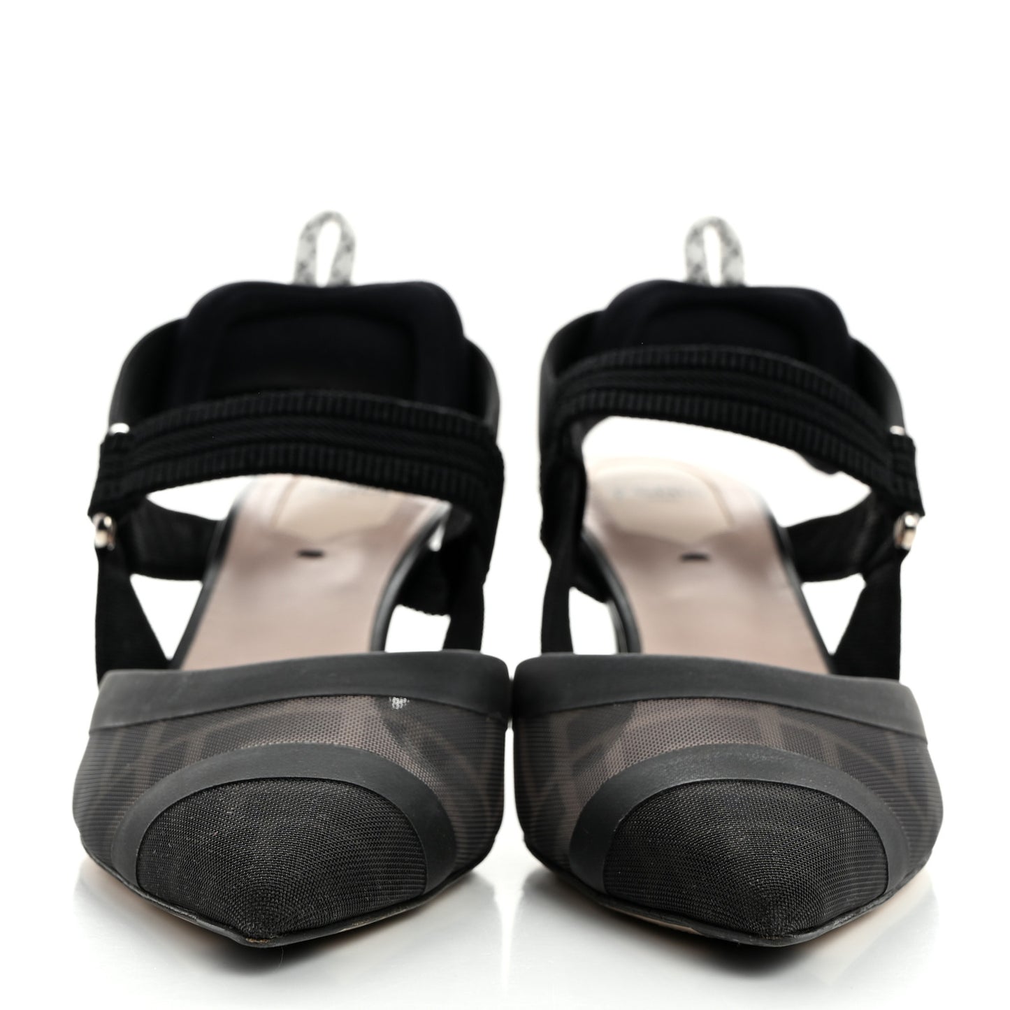 Technical Mesh FF Colibri Slingback Low-Heel Pumps 38 Black