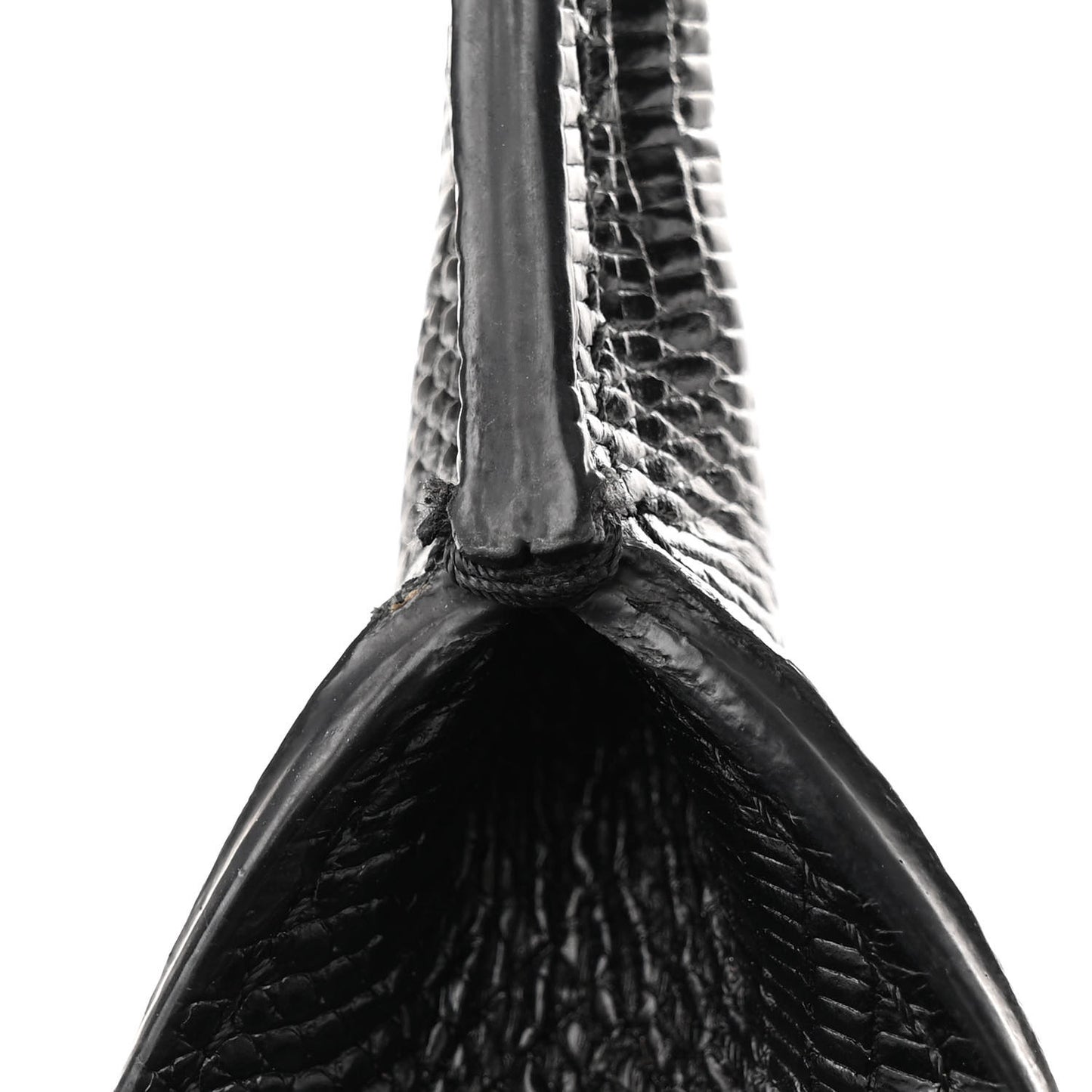 Nappa Lizard Embossed Medium Easy Tote Black