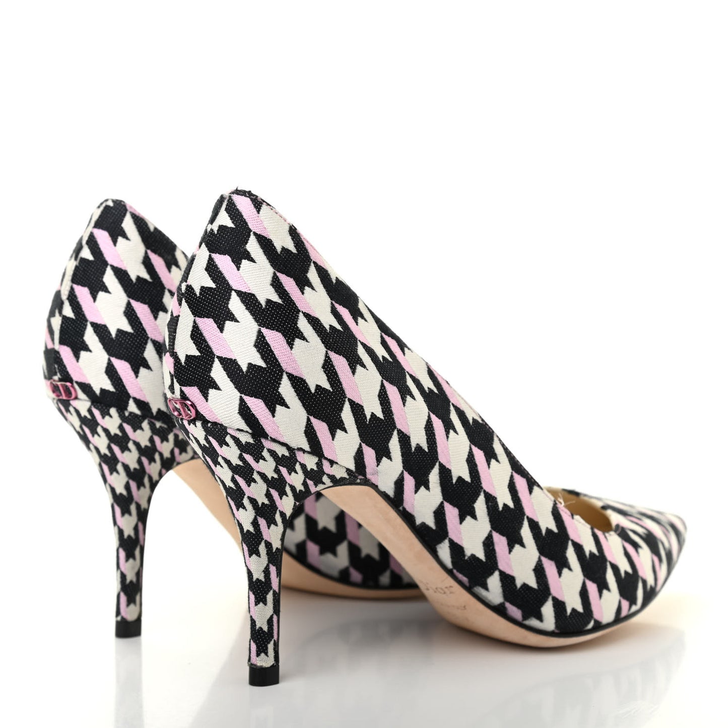 Canvas Herringbone Volt Pump 36.5 Black White