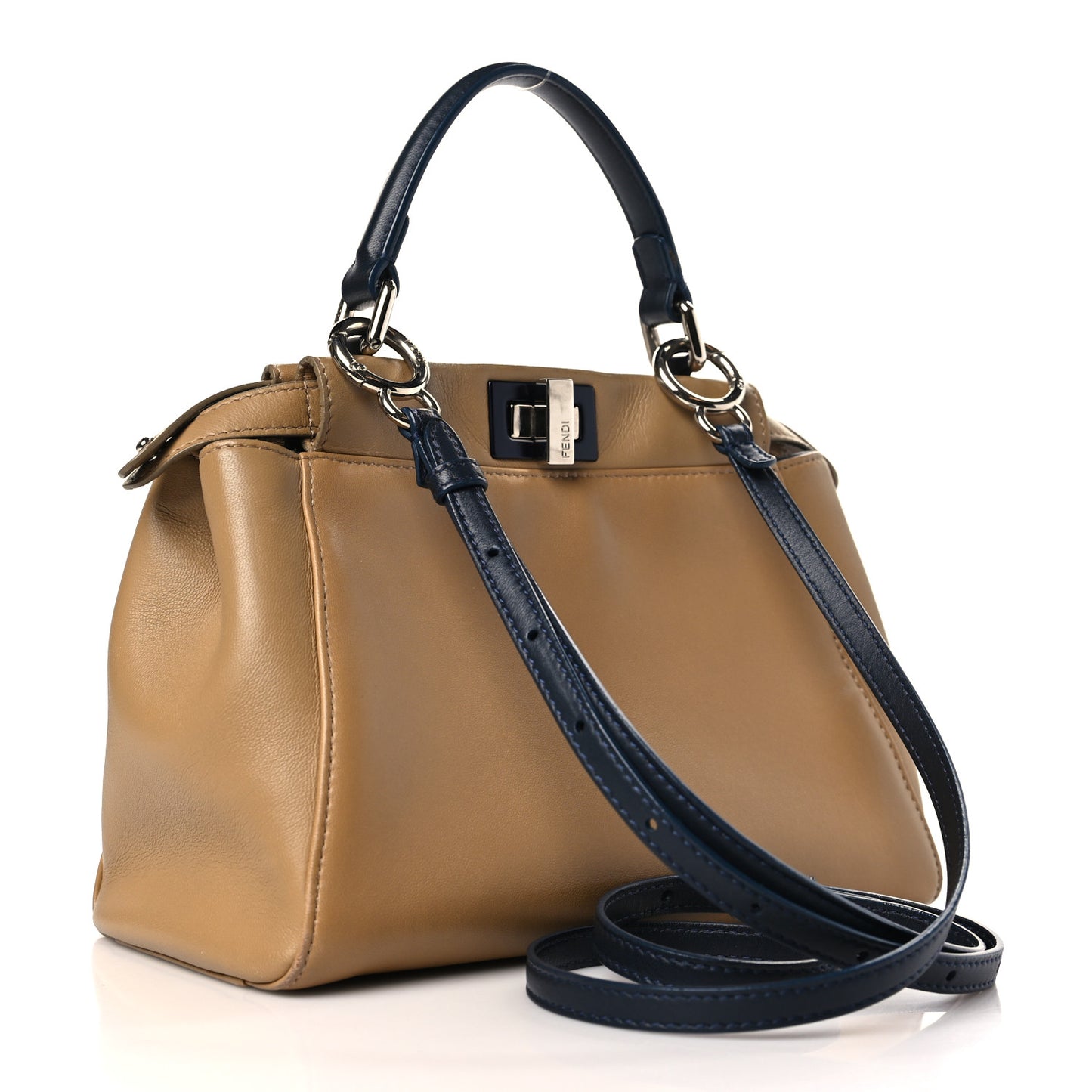 Nappa Colorblock Mini Peekaboo Iconic Satchel Cuoio Oceano Multicolor