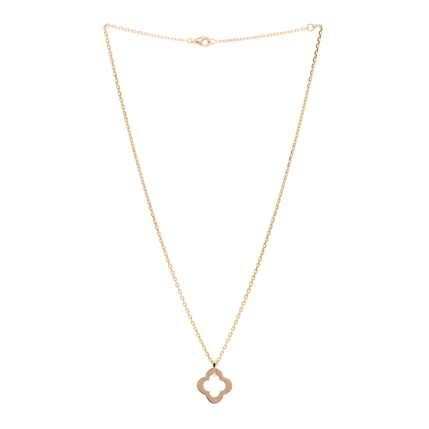 18K Rose Gold Byzantine Alhambra Pendant Necklace