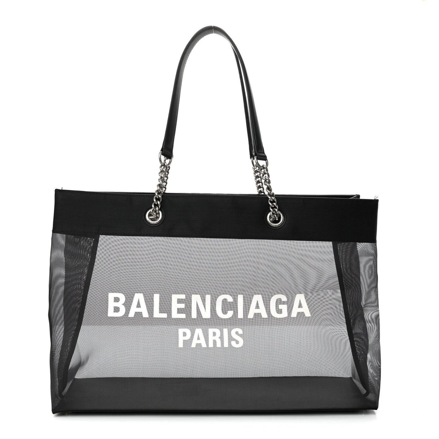 Mesh Large Duty Free Tote Black