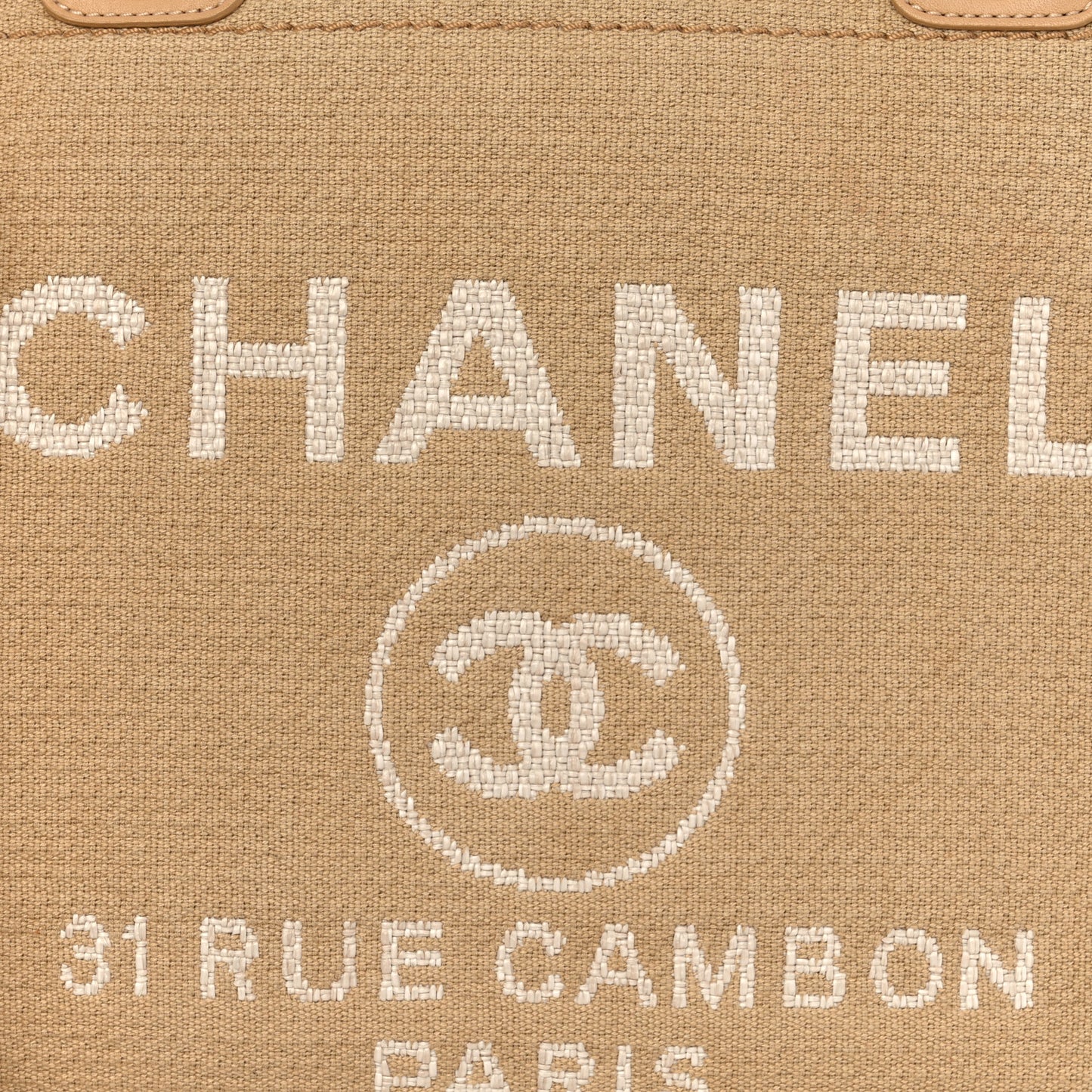 Mixed Fibers Small Deauville Tote Beige