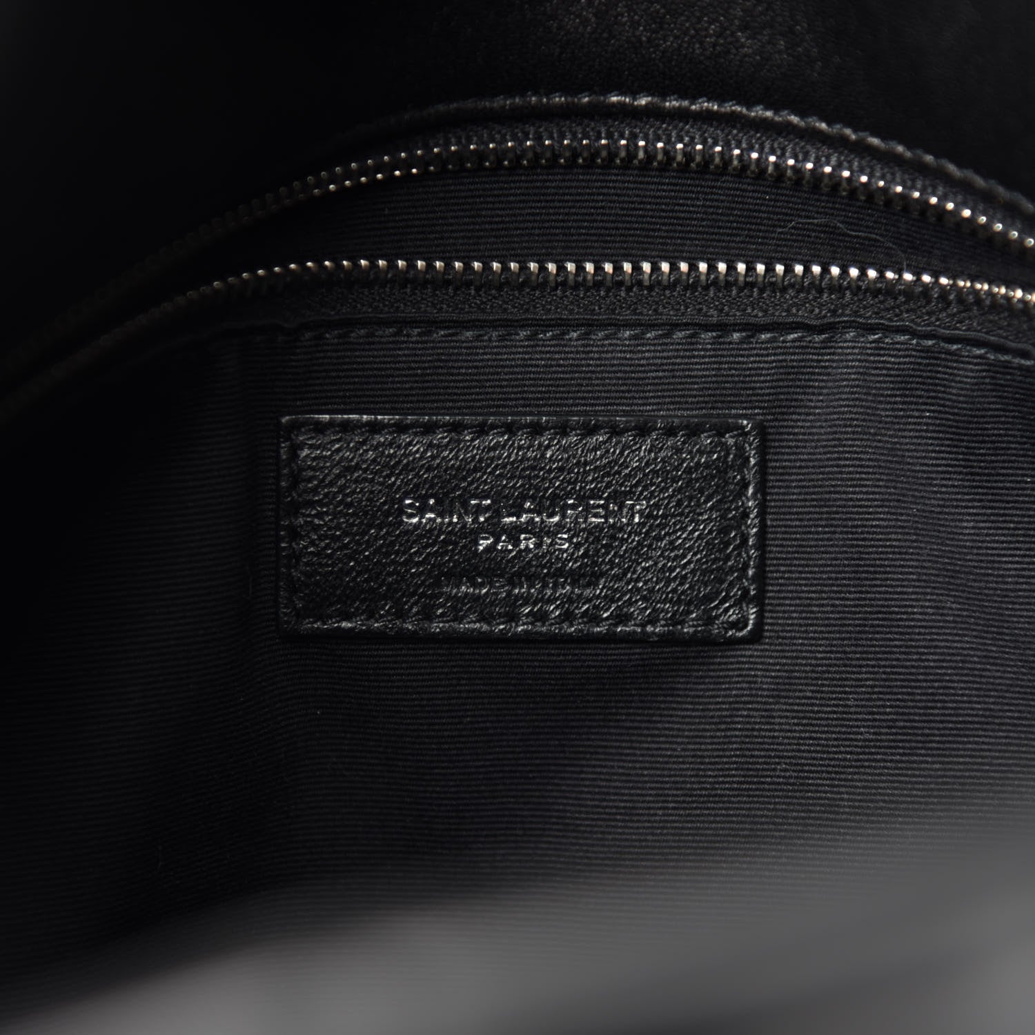 Saint Laurent Lambskin Quilted Medium Loulou Puffer Monogram Chain Satchel Black 8 of 11