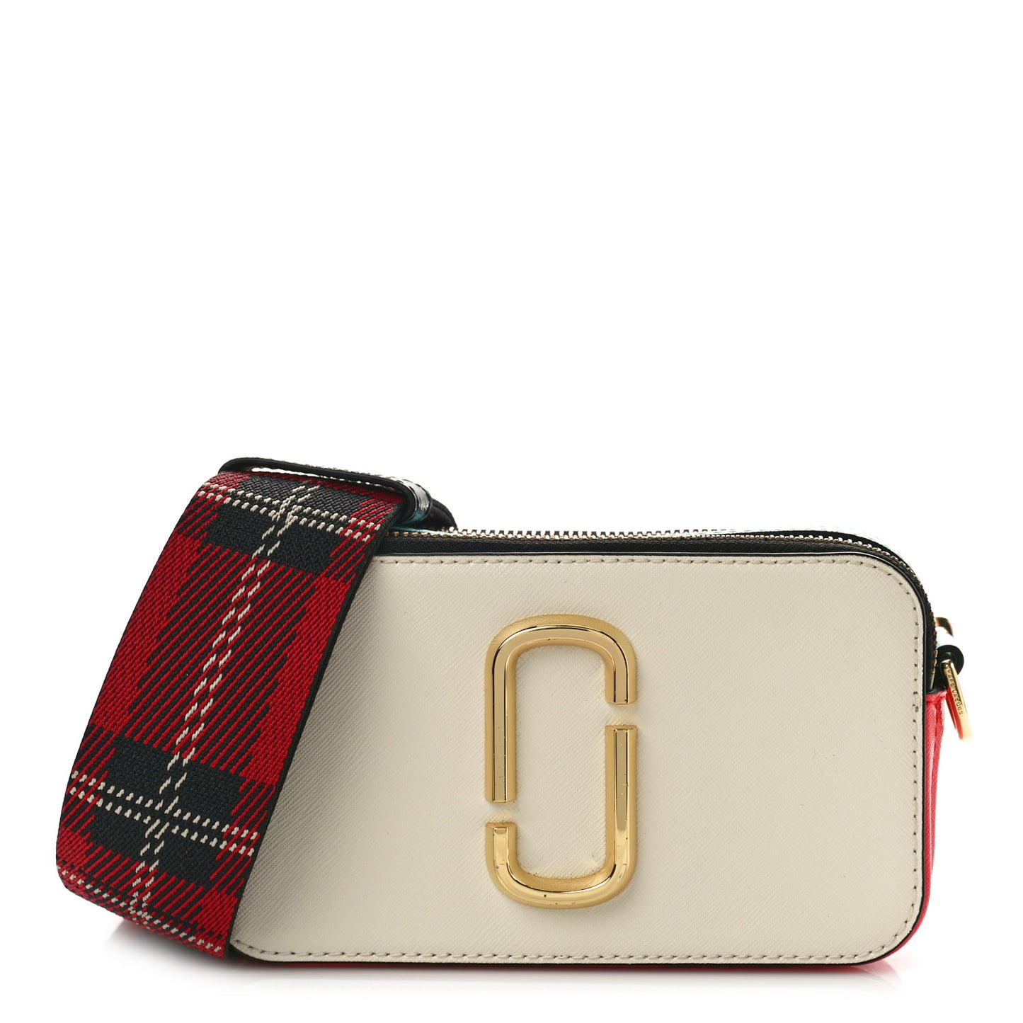 Saffiano Small Snapshot Camera Bag Porcelain Multi