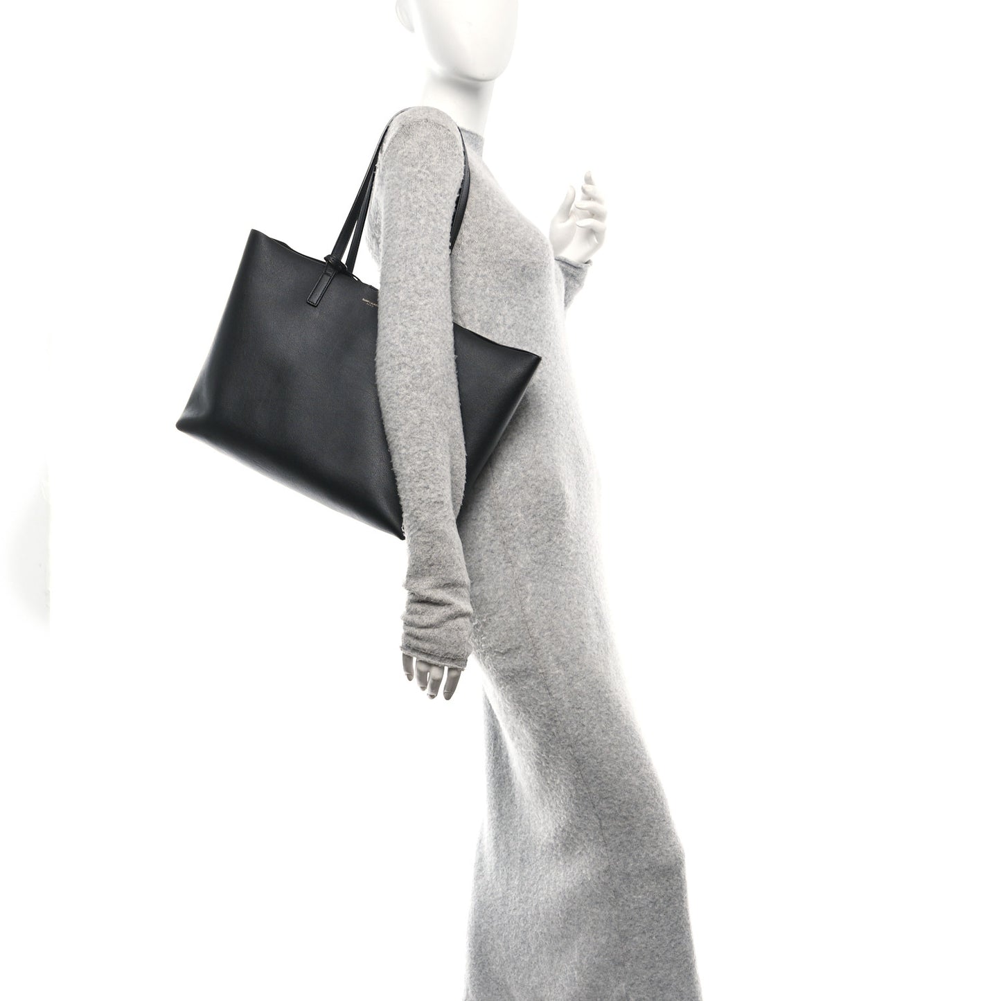Calfskin Large Shopping Tote Black