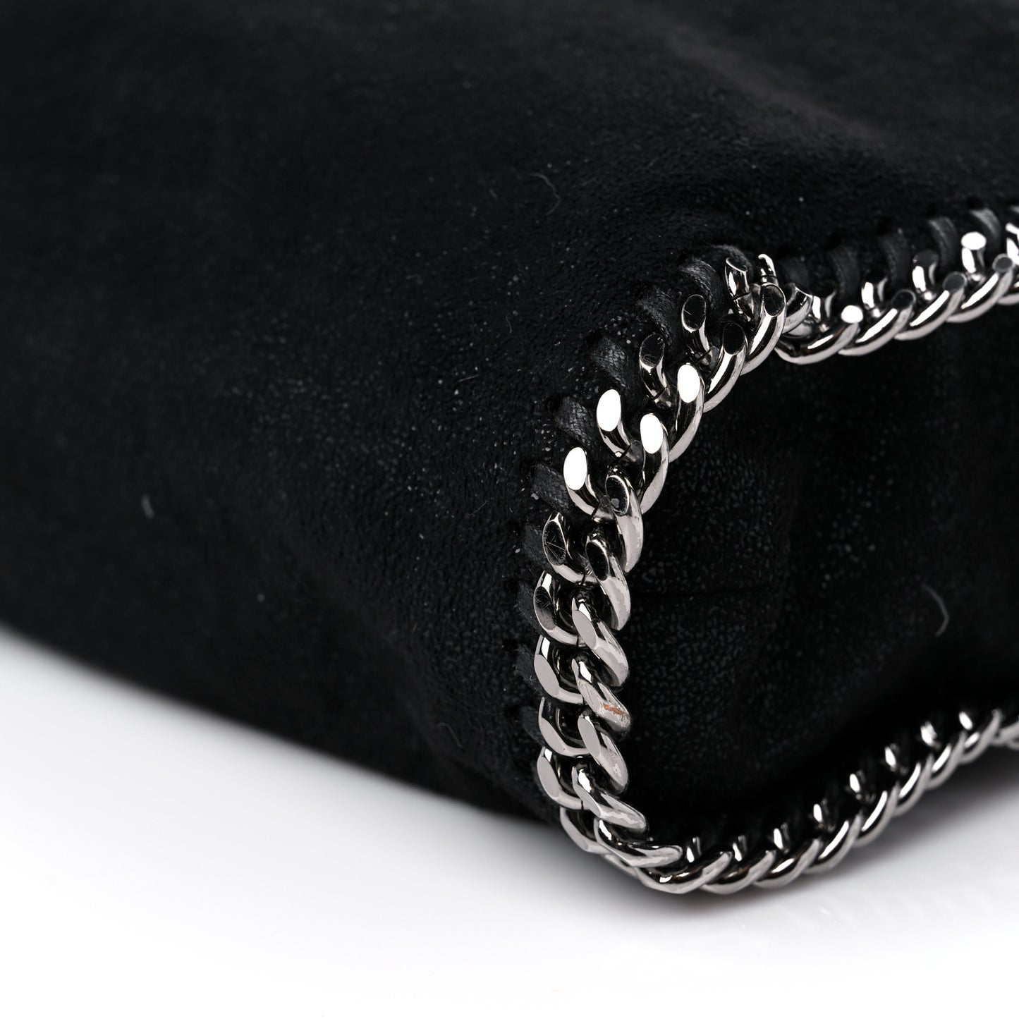 Shaggy Deer Small Falabella Fold Over Tote Black