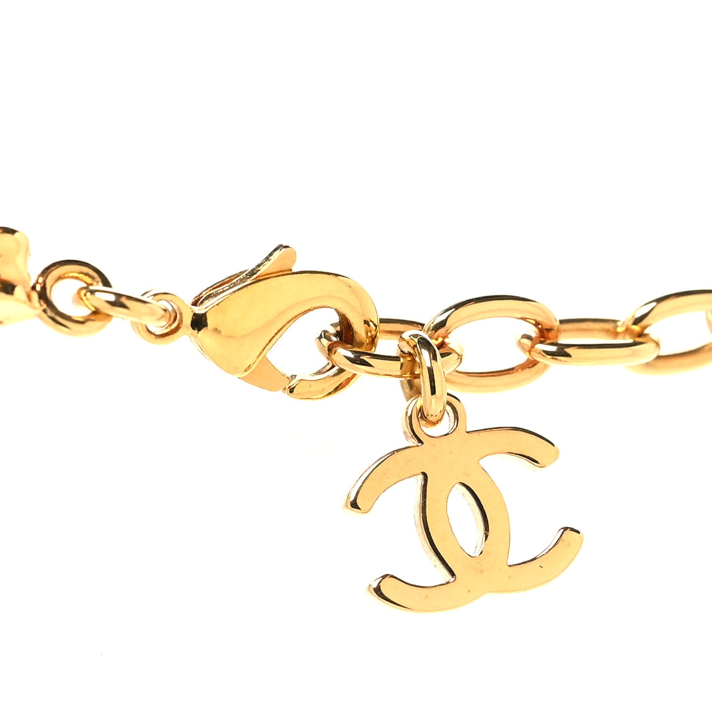 Metal Crystal CC Marquise Choker Gold