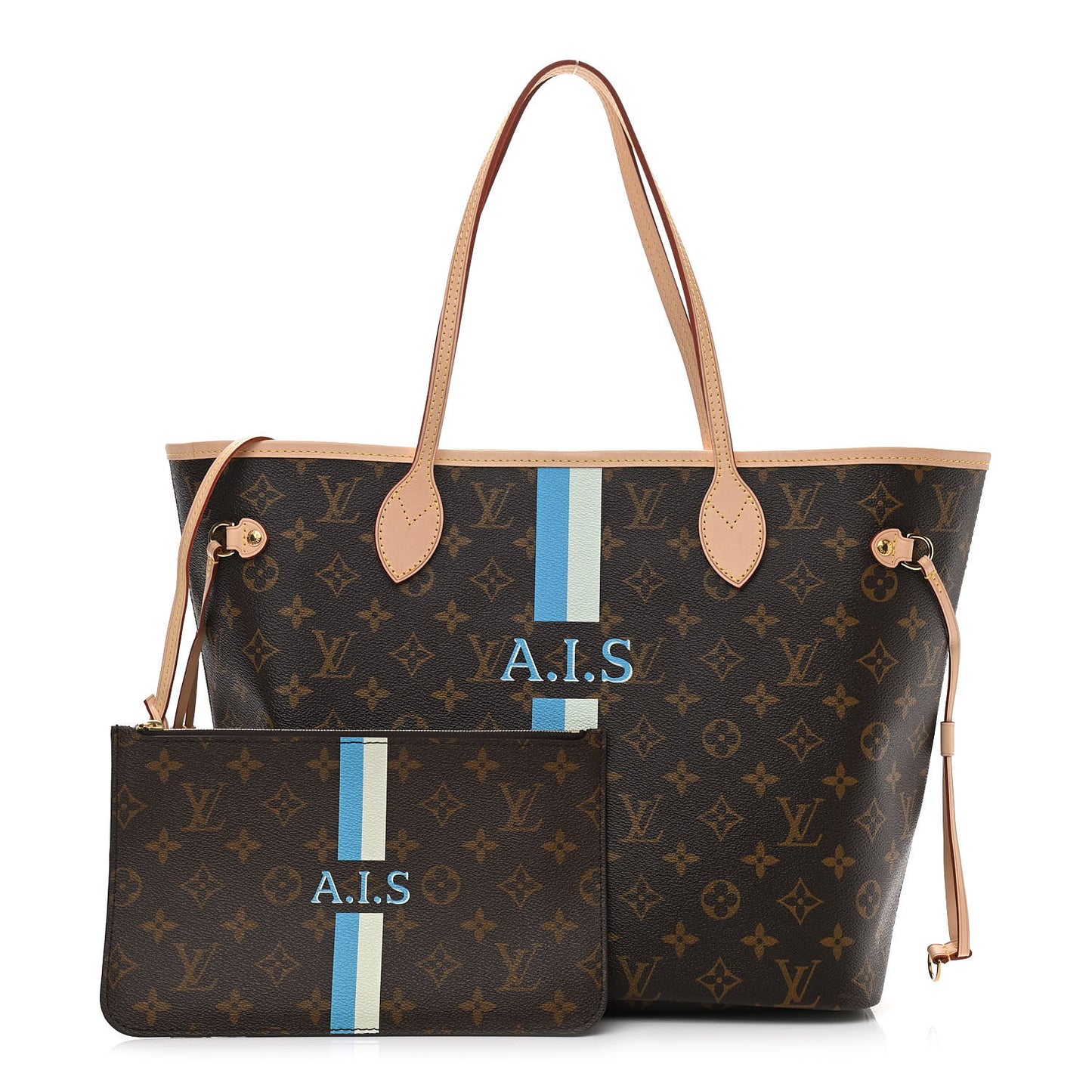 Monogram My LV Heritage Neverfull MM Blue Clair White