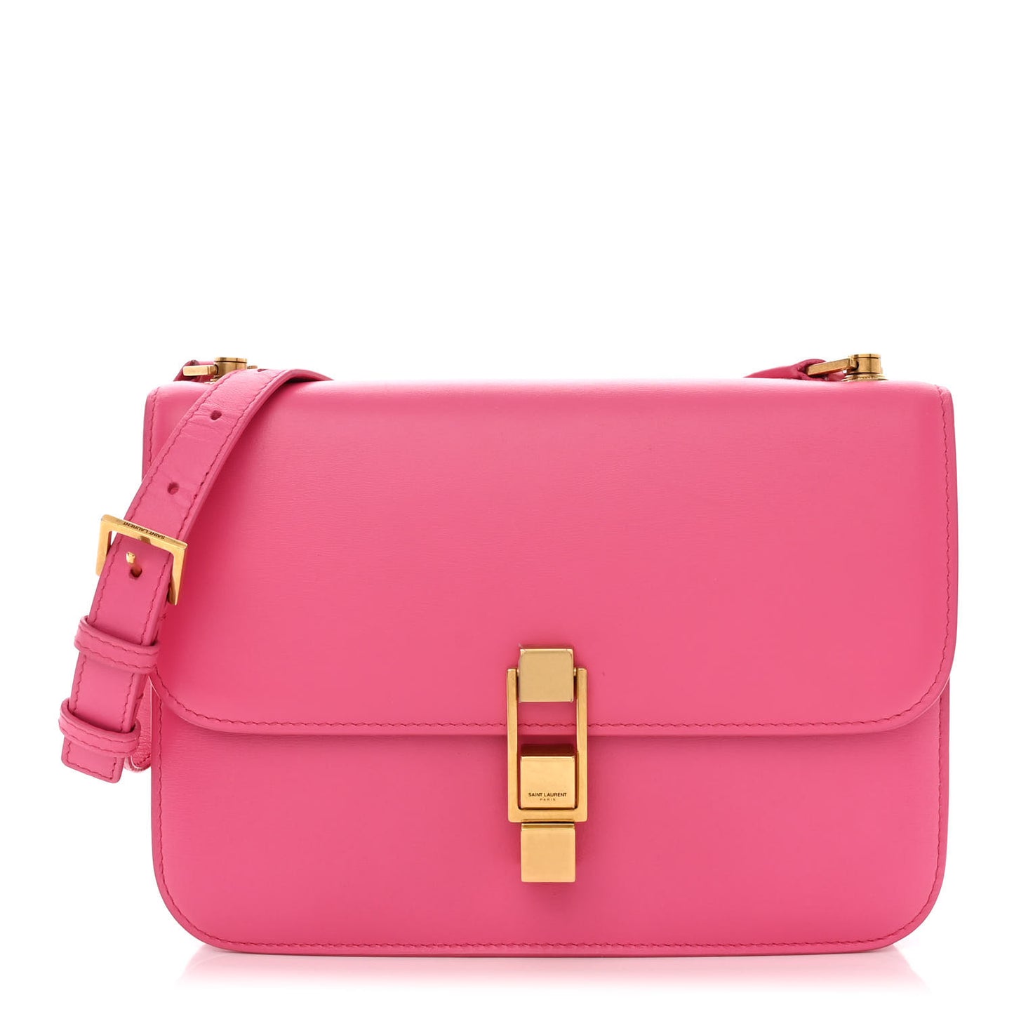 Smooth Calfskin Le Carre Shoulder Bag Pink