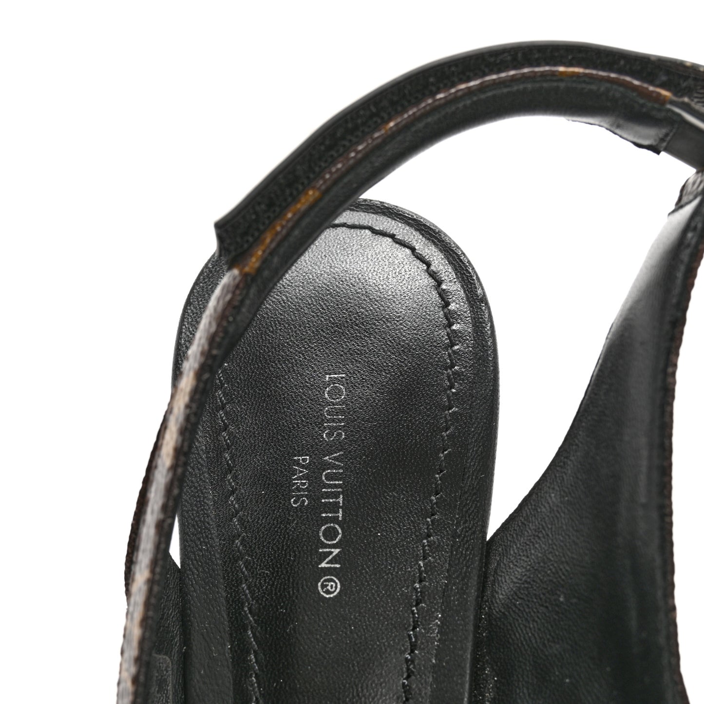 Patent Monogram Archlight Slingback Pumps 38 Black