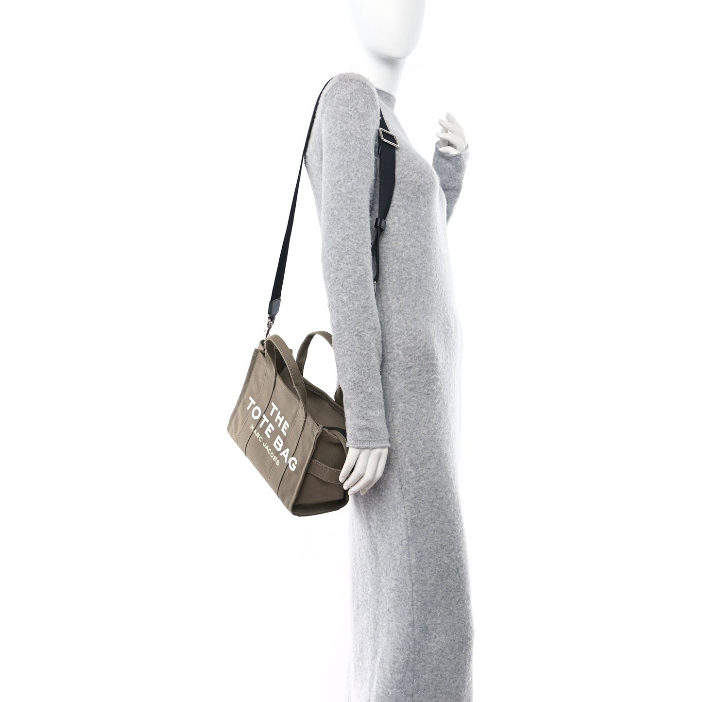Cotton Canvas Small The Traveler Tote Bag Slate Green