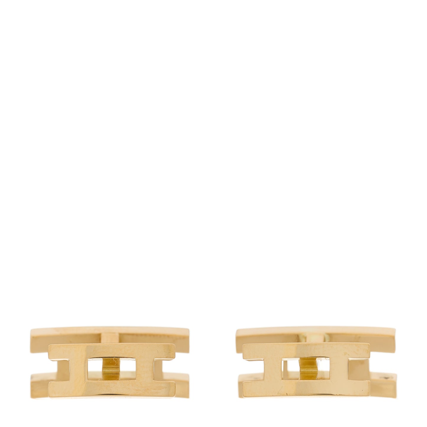 18K Yellow Gold H Cufflinks