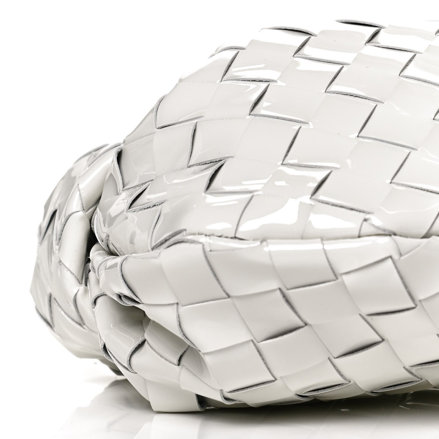 Bottega Veneta Patent Nappa Intrecciato Mini Jodie White 8 of 9