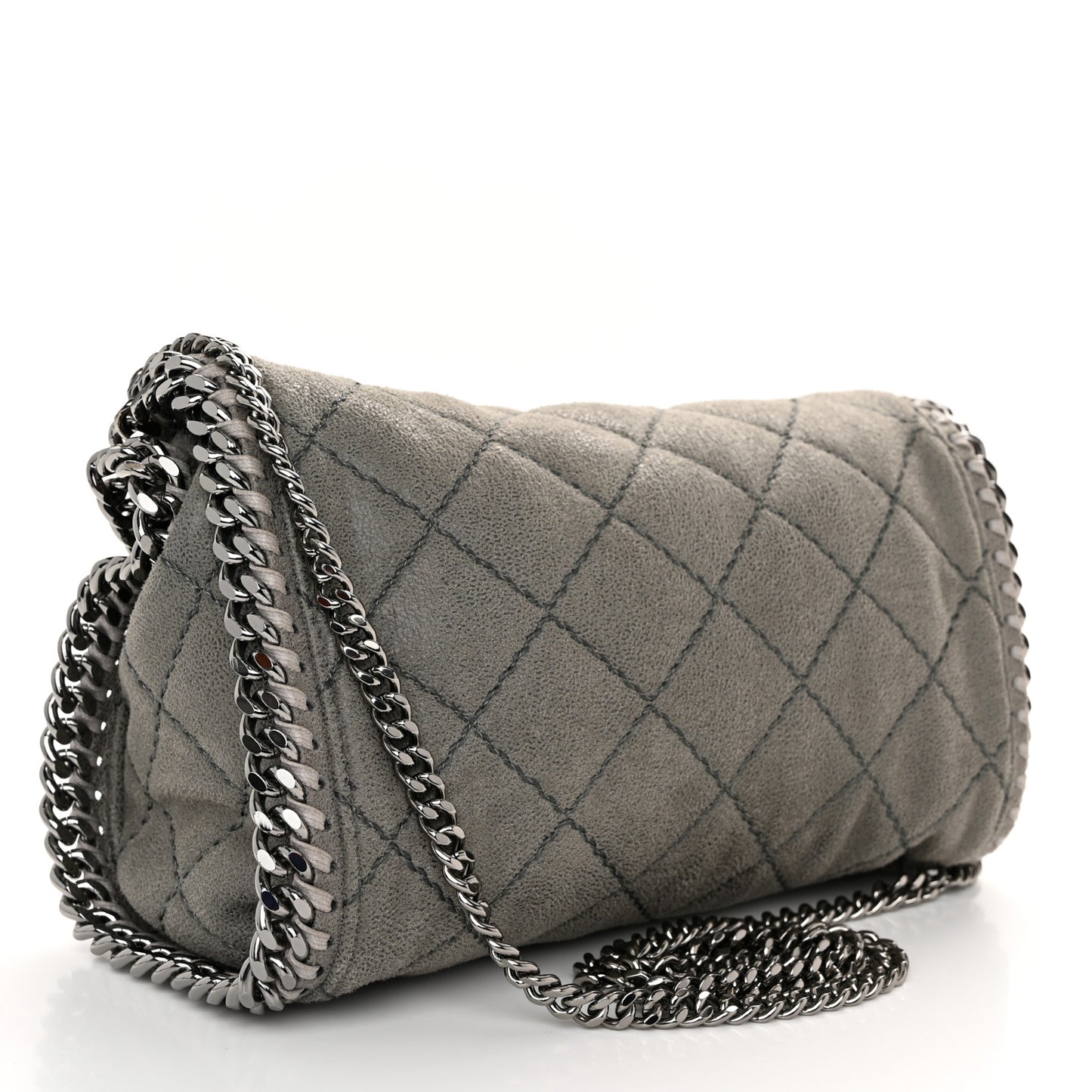 Shaggy Deer Quilted Mini Falabella Grey