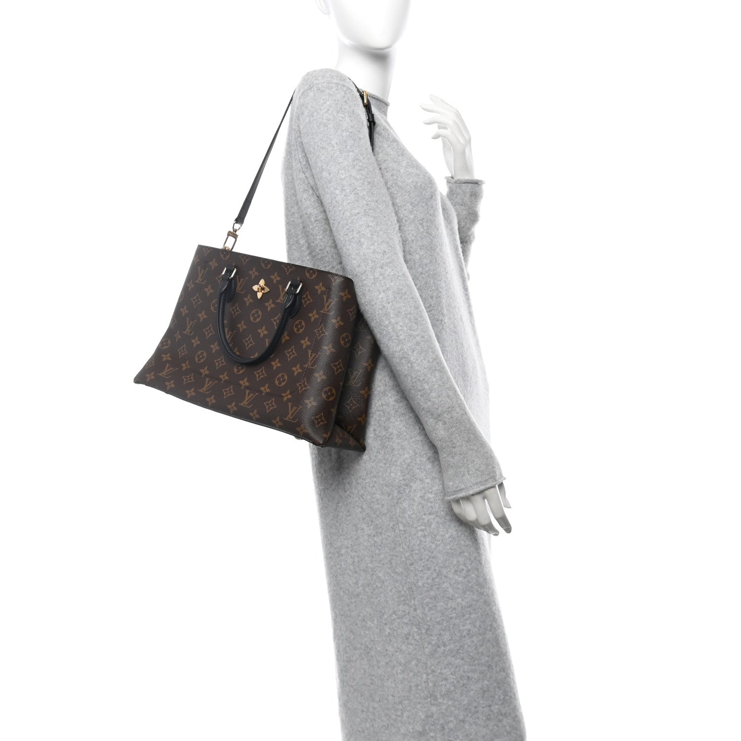 Louis Vuitton Monogram Flower Tote Black 2 of 9