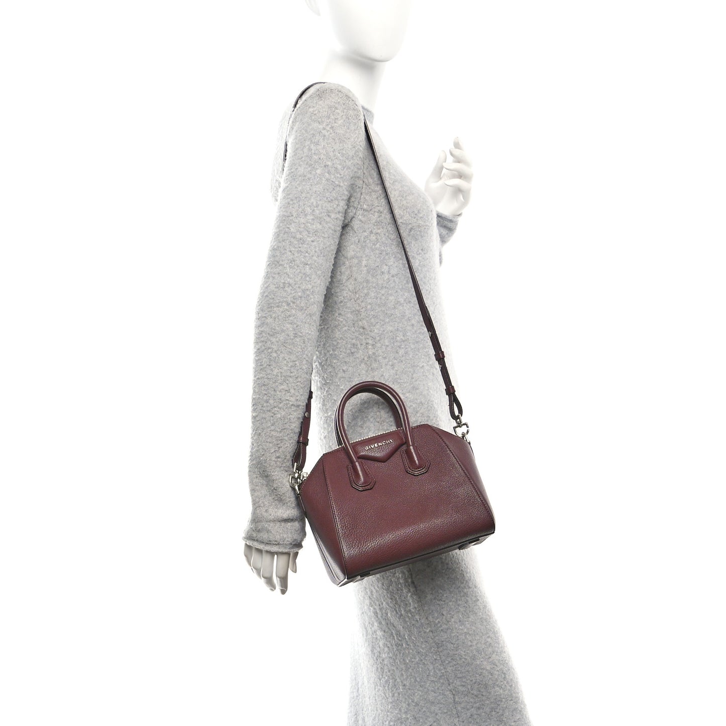 Sugar Goatskin Mini Antigona Oxblood