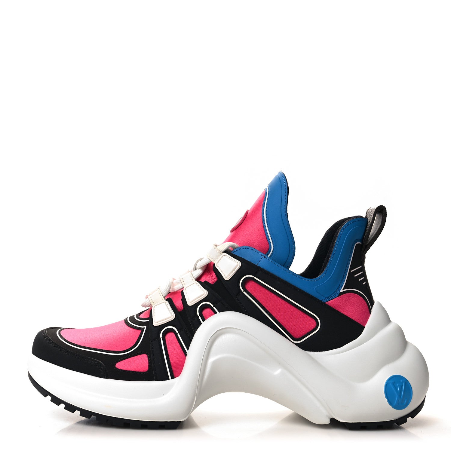 Louis Vuitton Calfskin Technical Satin LV Archlight Sneakers 39 Rose Pop Pink 1 of 8
